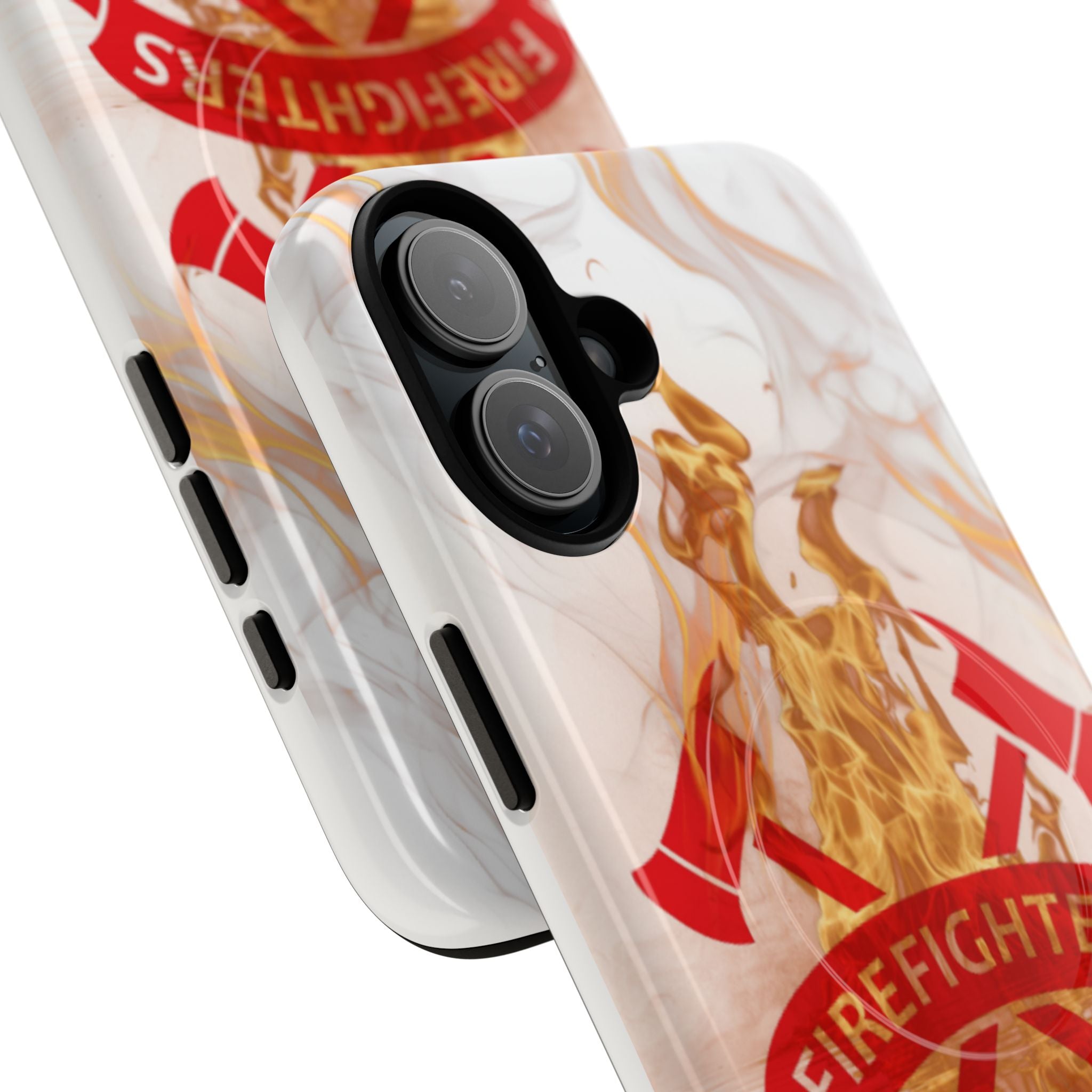 Firefighter Emblem Tough Magnetic Phone Case — Flame Design