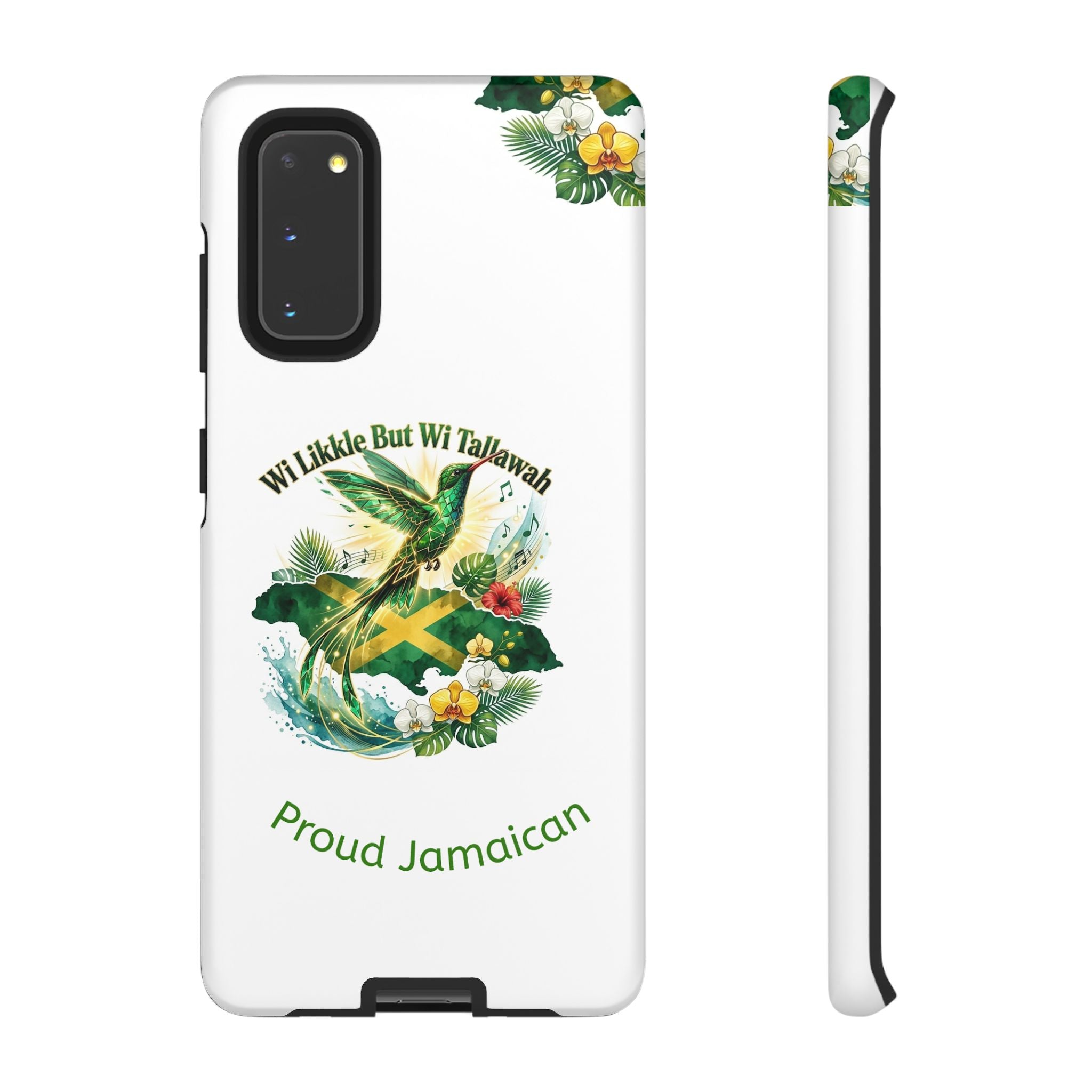 Jamaica Hummingbird Phone Case — “Wi Likkle But Wi Tallawah” Tropical Protective Cover