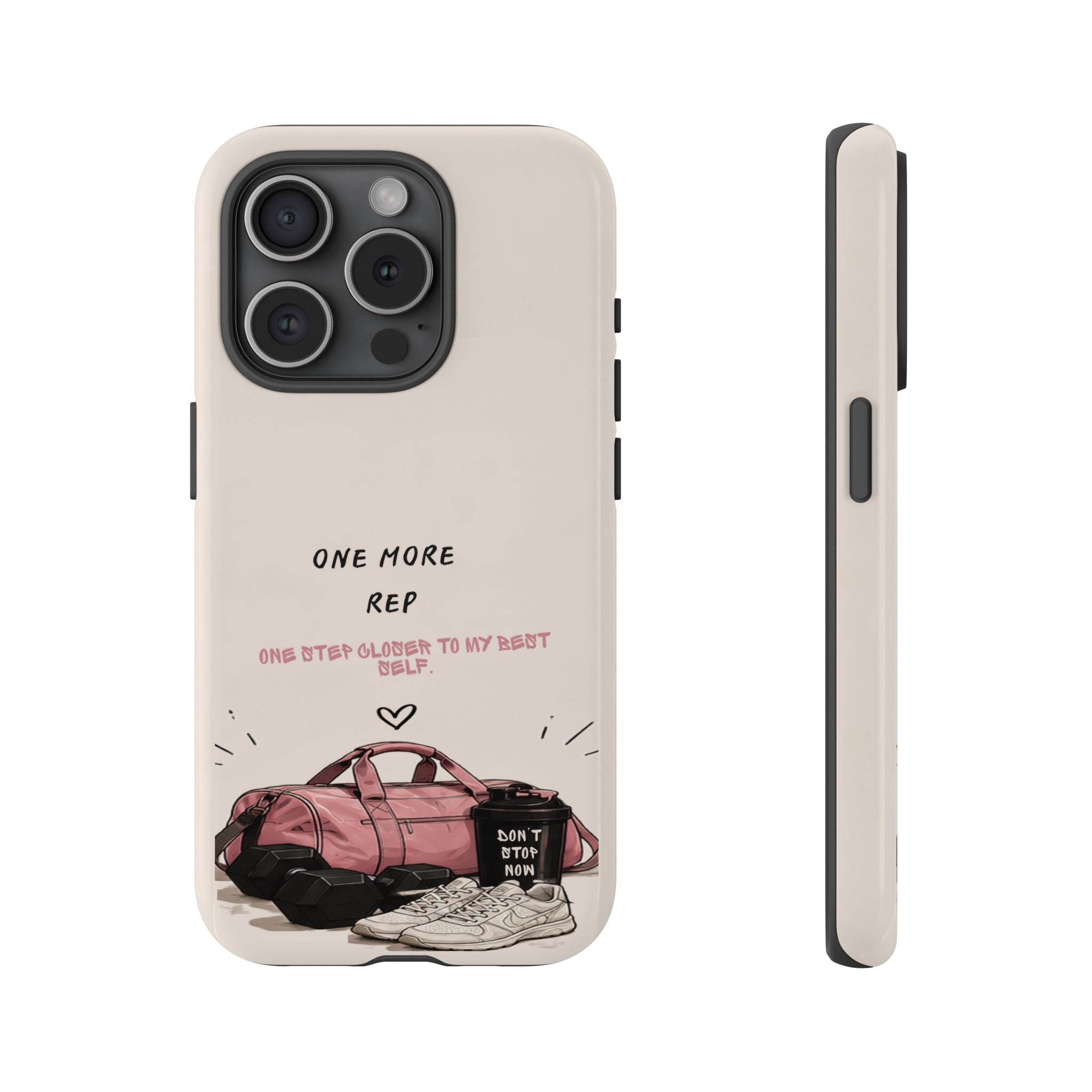 Gym Phone Case — "One More Rep" Workout Duffle & Sneakers Protective Case
