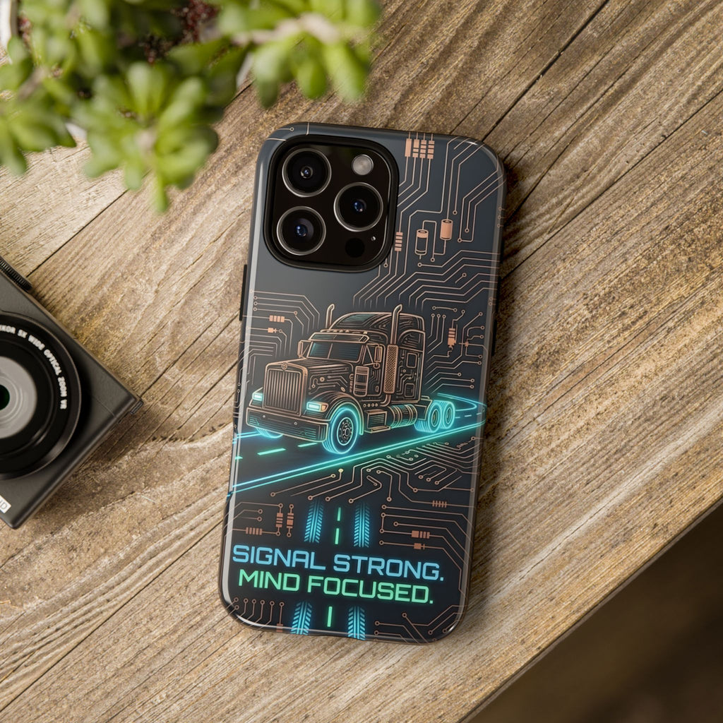 Truck Driver Gamer Phone Case — “Real Life. No Pause Button.”