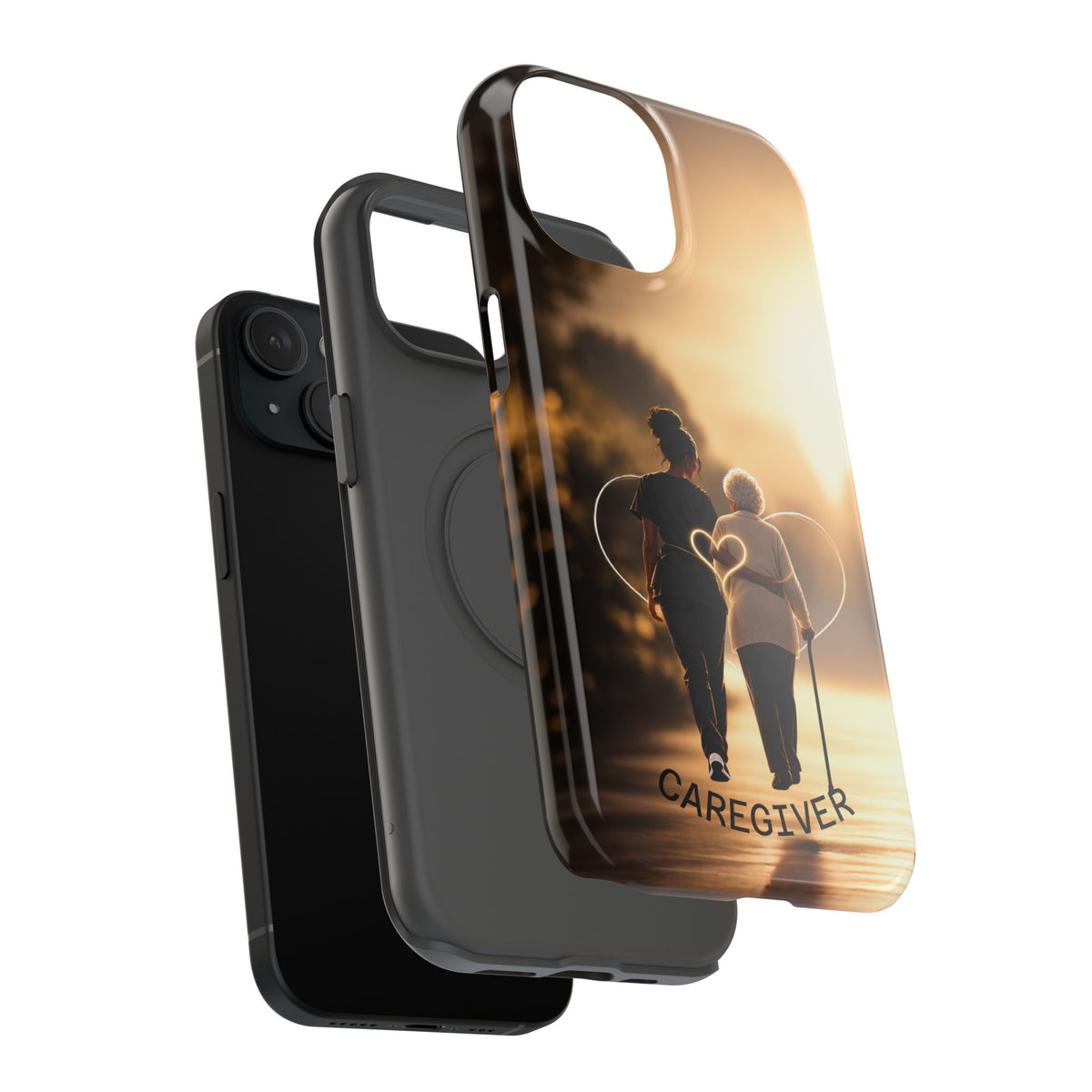 Caregiver Phone Case — Impact-Resistant Protective Case with Heart Design