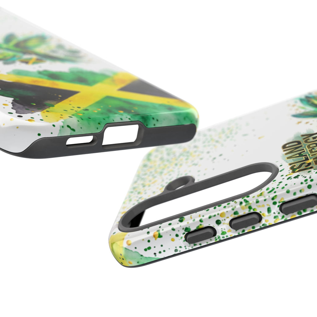 Island Energy Tough Phone Case — Colorful Hummingbird & Tropical Sunset Protective Cover