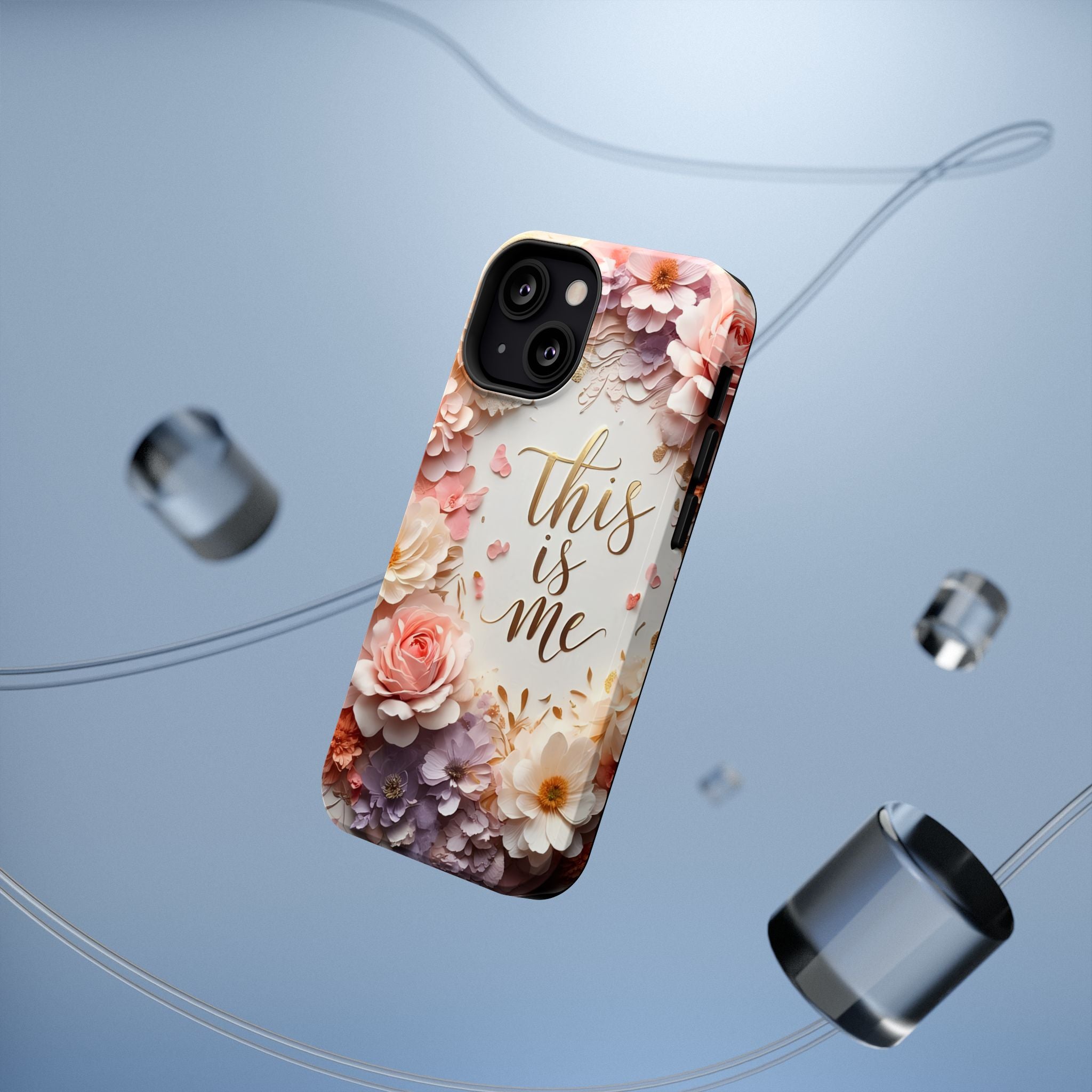 Floral "This Is Me" Phone Case — Impact-Resistant Floral Protective Cover
