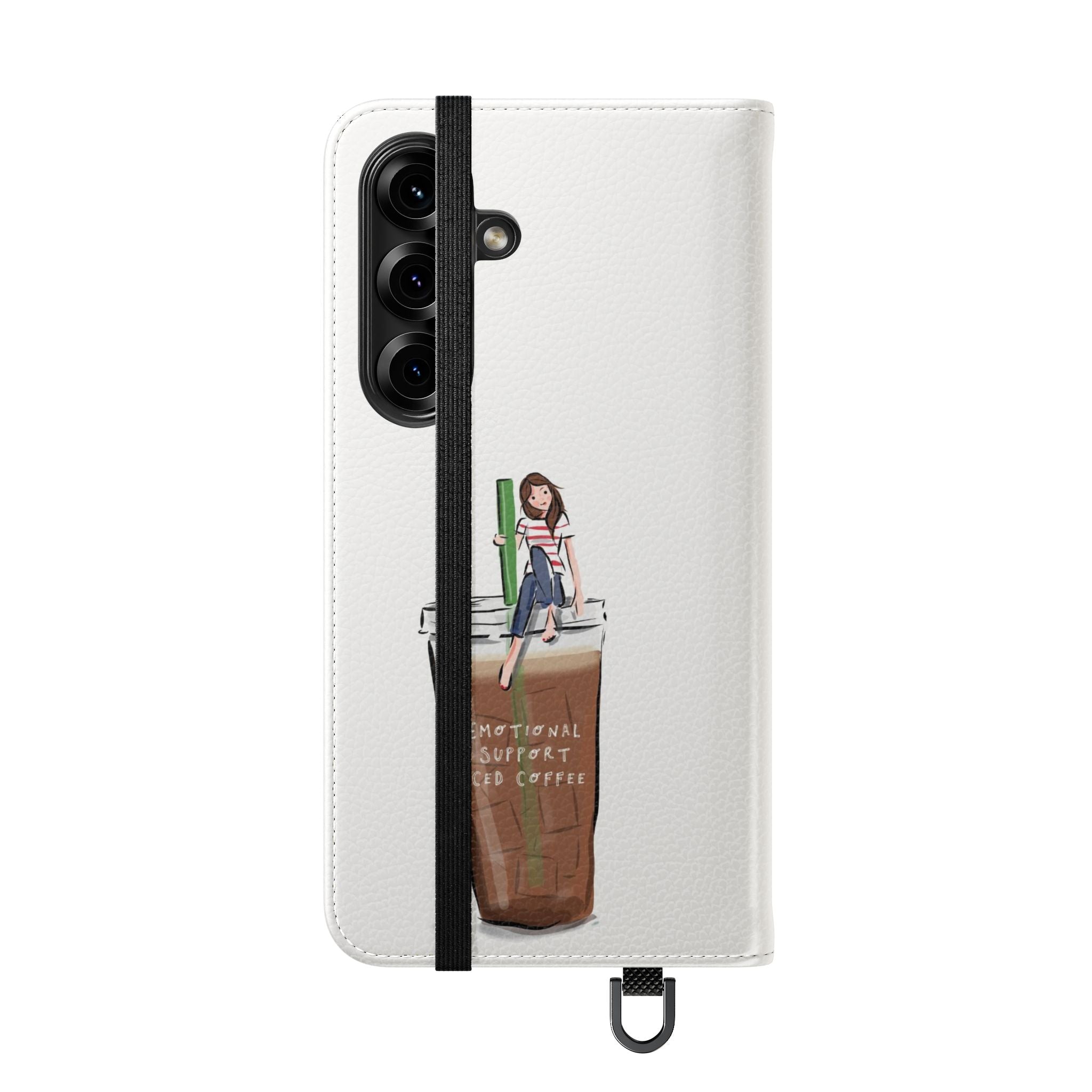 Flip Case — "Emotional Support Iced Coffee" Phone Wallet Case