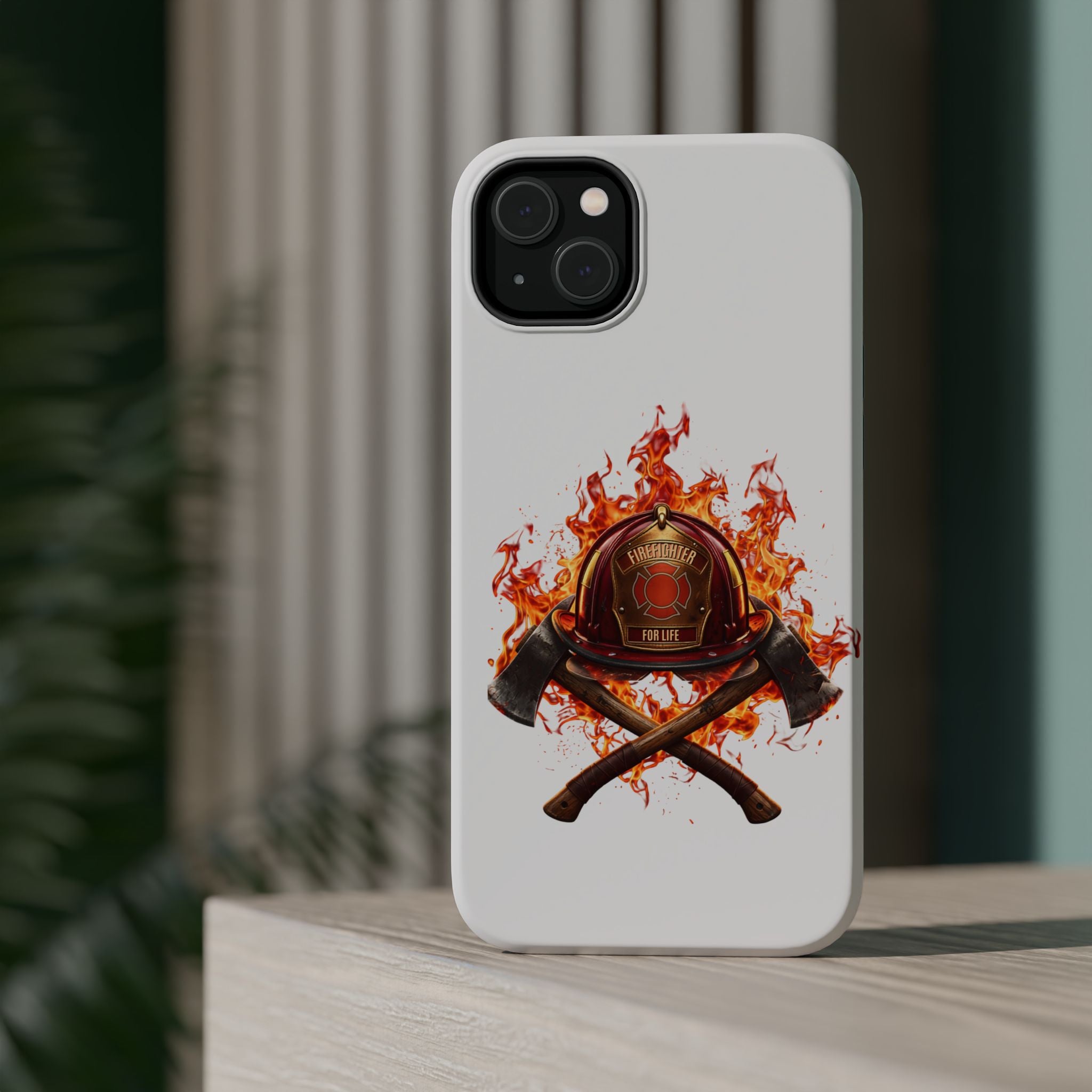 Firefighter Helmet Flames Phone Case — Station 117 Magnetic Impact-Resistant Case