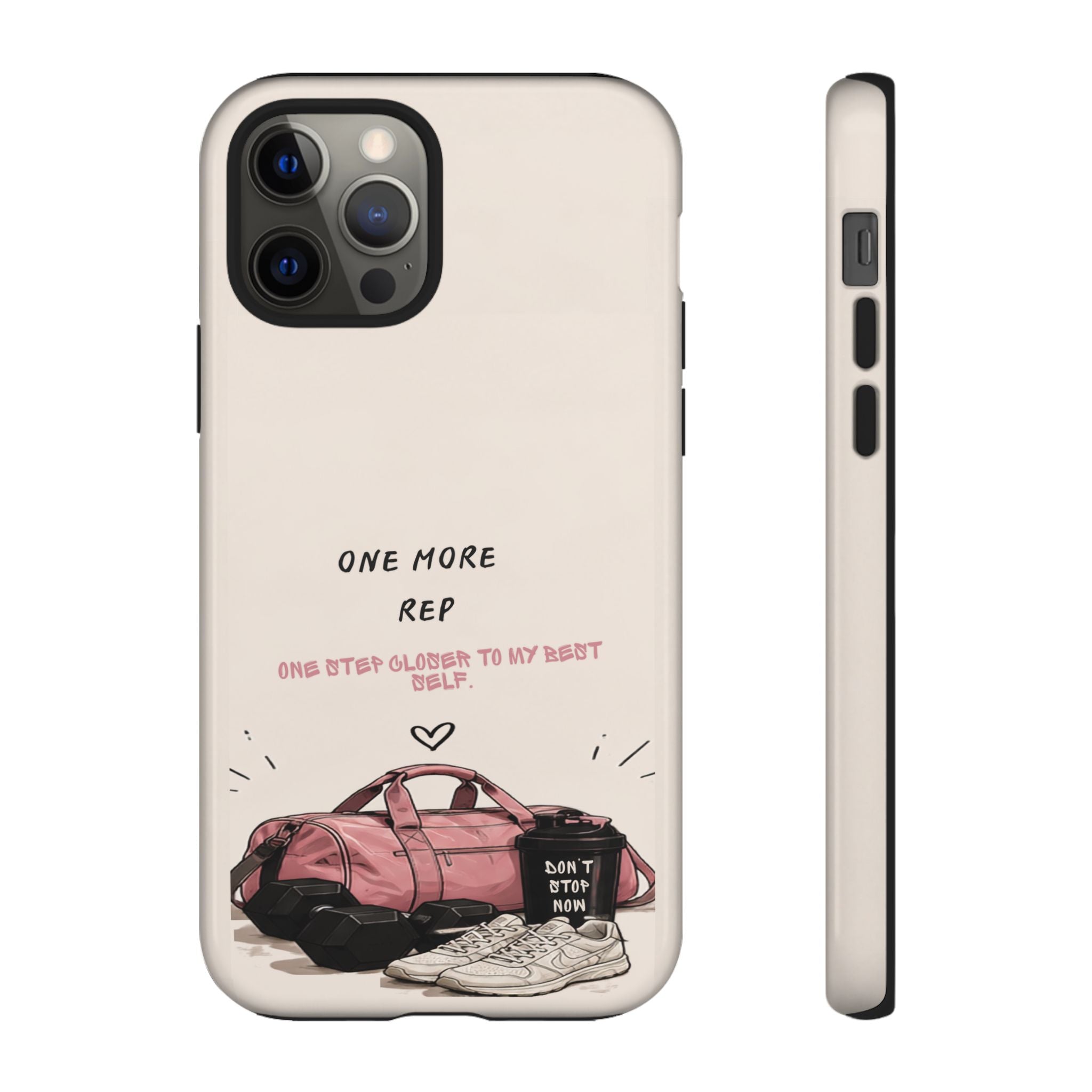 Gym Phone Case — "One More Rep" Workout Duffle & Sneakers Protective Case