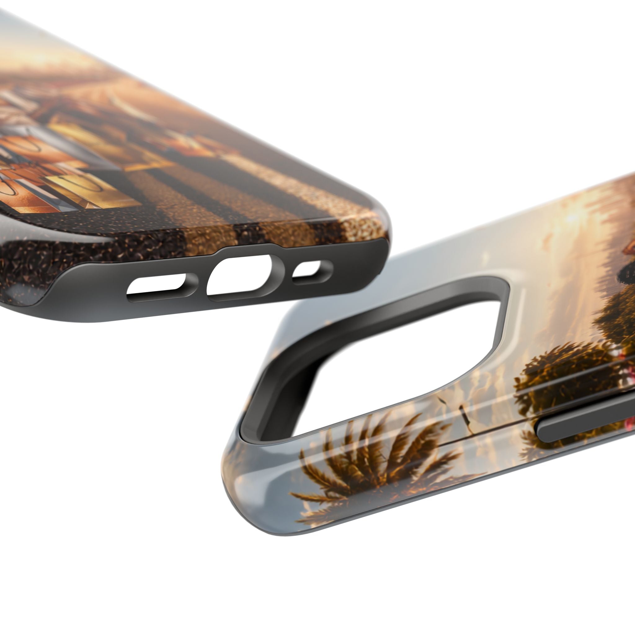 Phone Case - 'Retail Therapy' Magnetic Impact-Resistant Case, Sunset Shopping Design