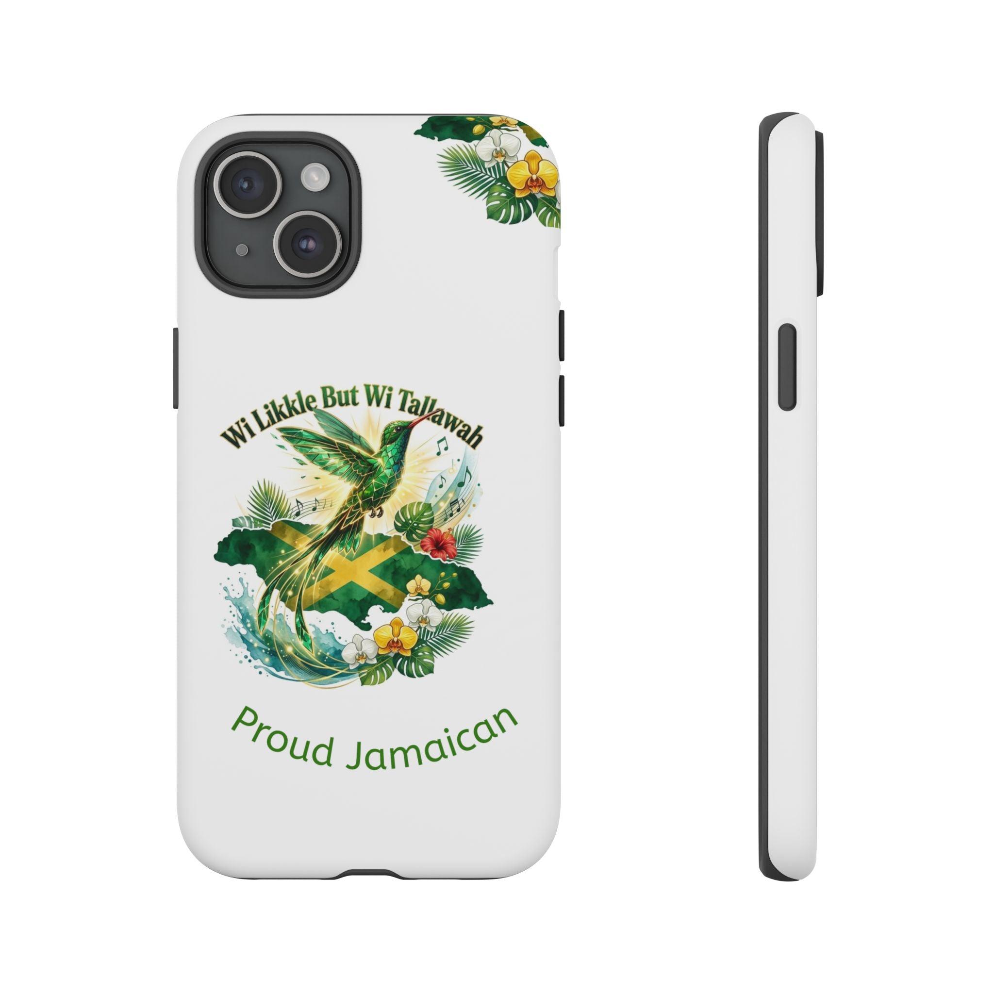 Jamaica Hummingbird Phone Case — “Wi Likkle But Wi Tallawah” Tropical Protective Cover