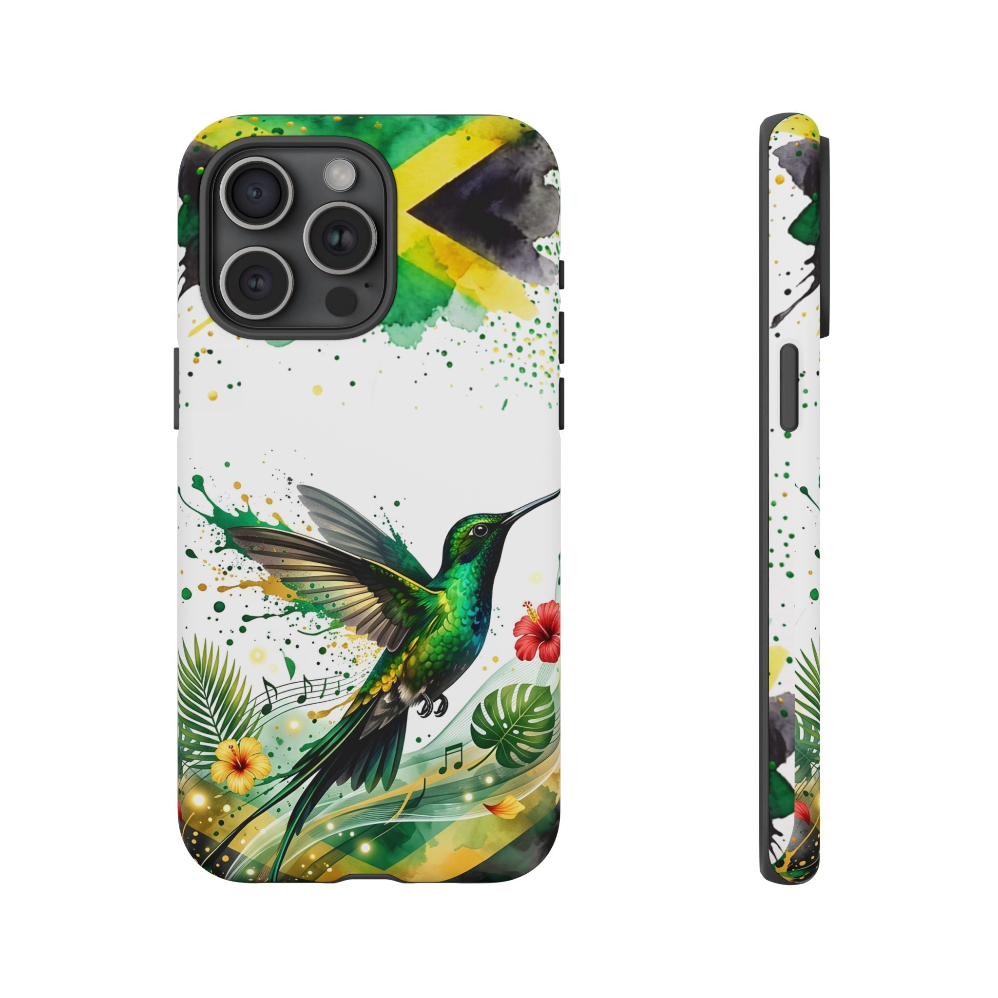 Hummingbird Jamaica Tough Phone Case – Tropical Floral Protective Cover