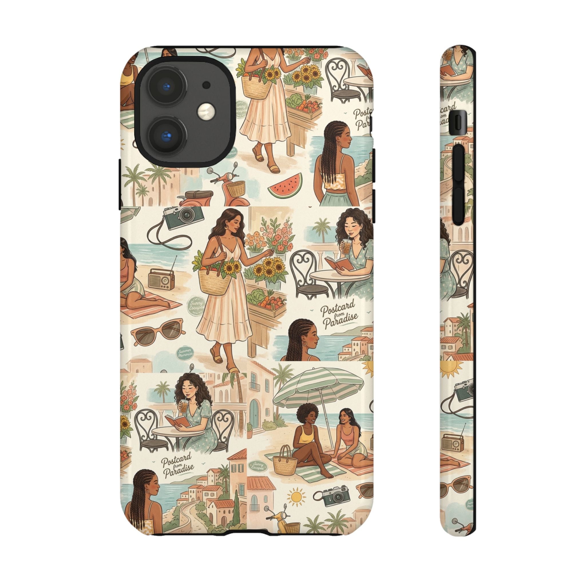 Tropical Vacation Phone Case — Vintage Beach Women Pattern