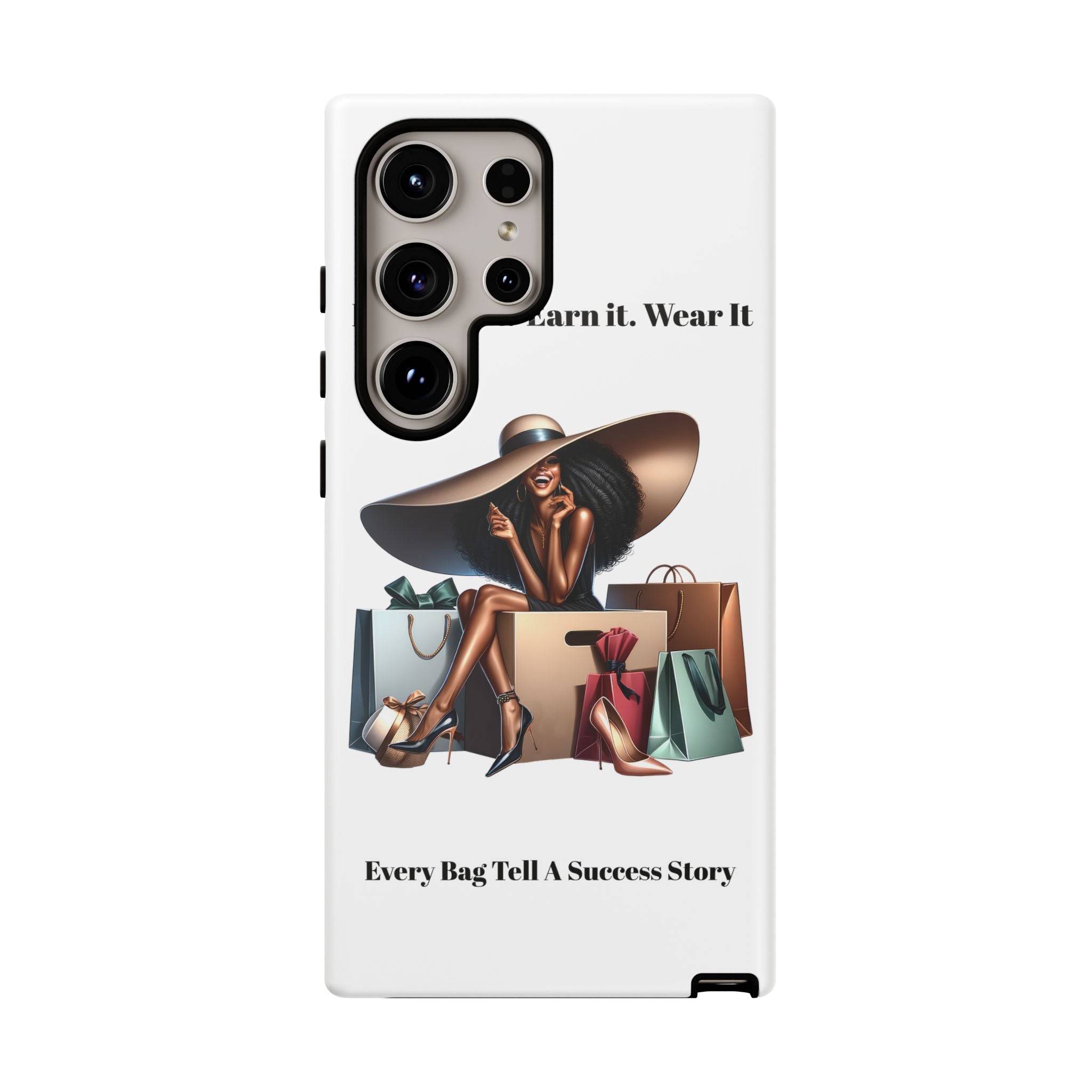 Phone Case - "Manifest It. Earn It. Wear It." Chic Shopper Design