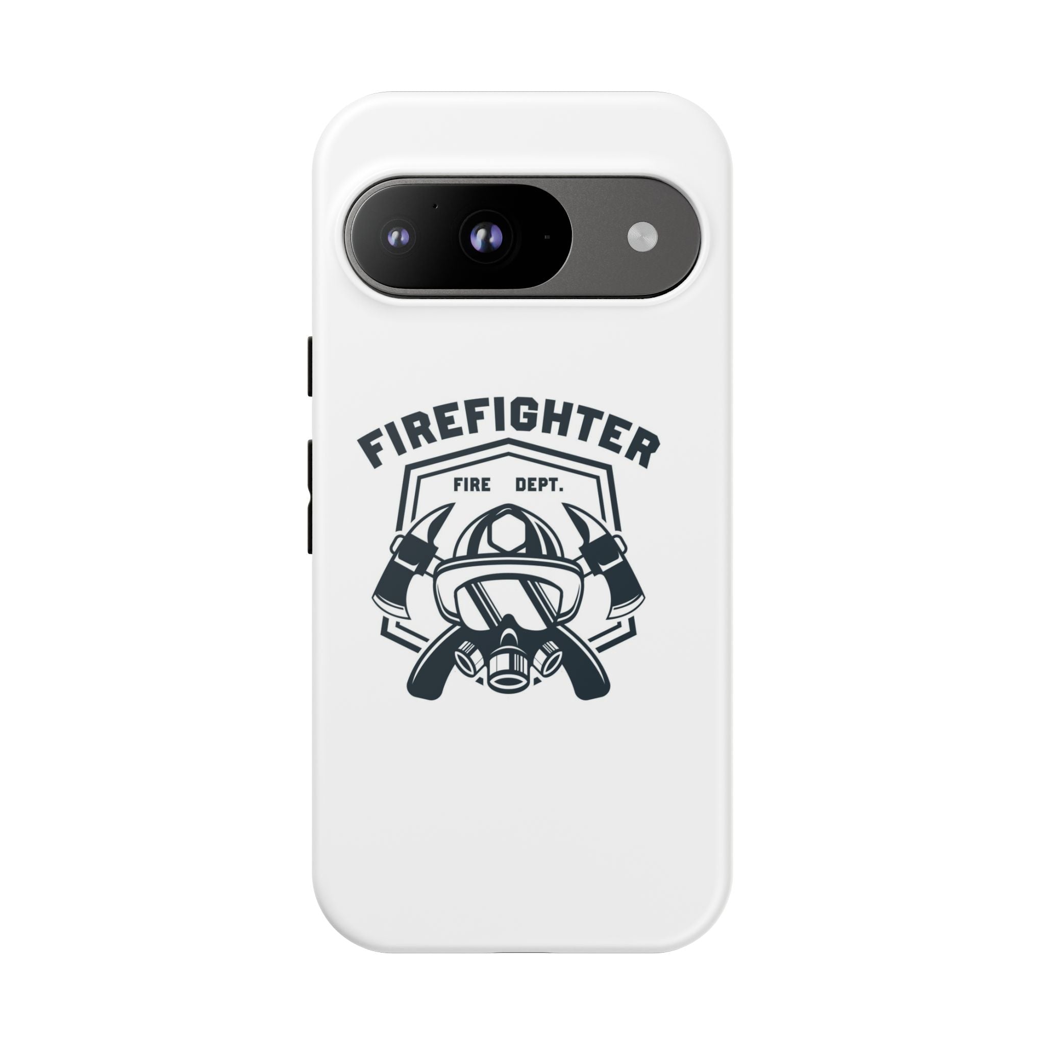 Firefighter Tough Phone Case — Fire Dept Helmet & Axes Protective Cover