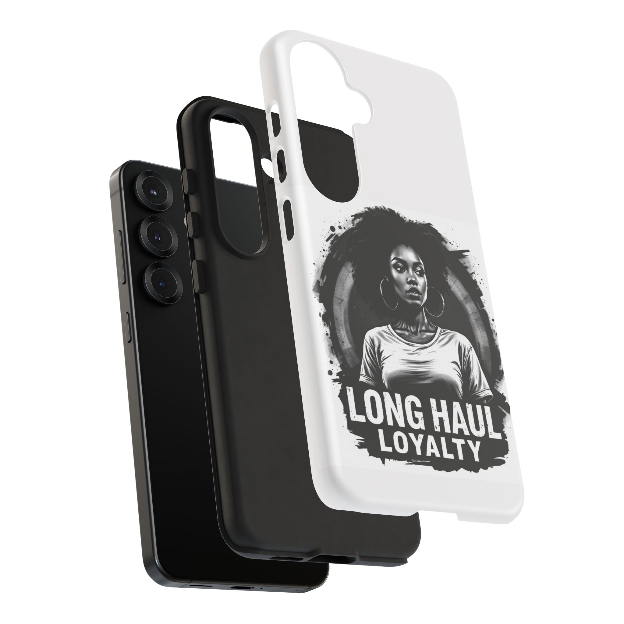 Phone Case — "Long Haul Loyalty" Black & White Portrait Protective Case