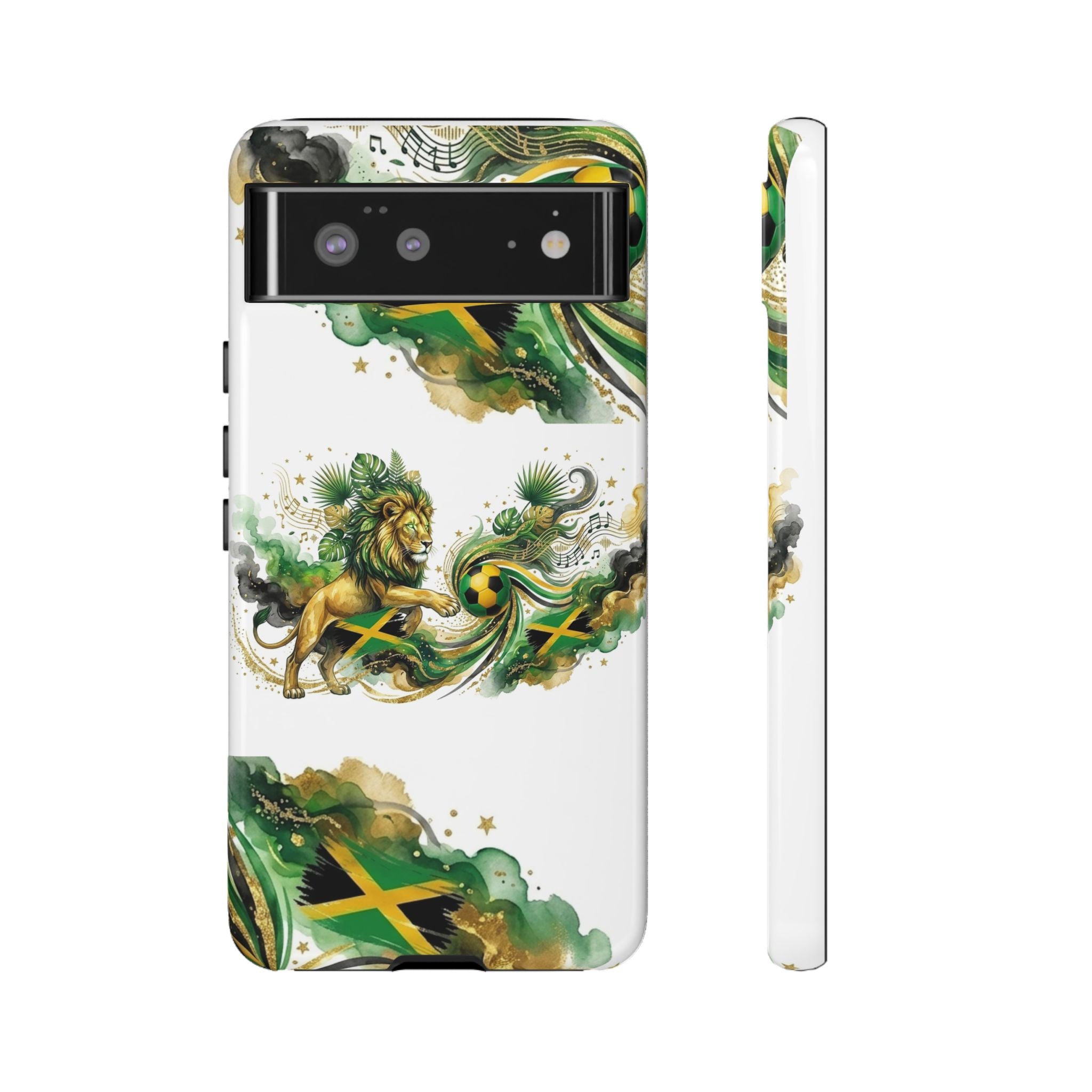 Jamaica Lion Phone Case — Jamaican Flag Rasta Protective Tough Case
