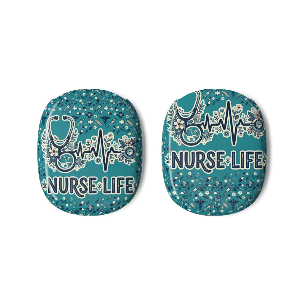 Nurse Life AirPod Max  — Floral Stethoscope Design