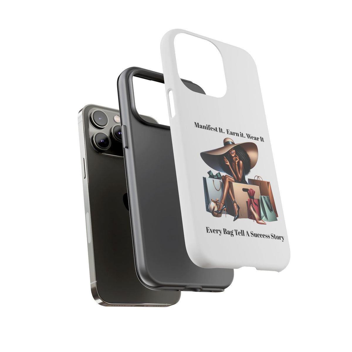 Phone Case - "Manifest It. Earn It. Wear It." Chic Shopper Design