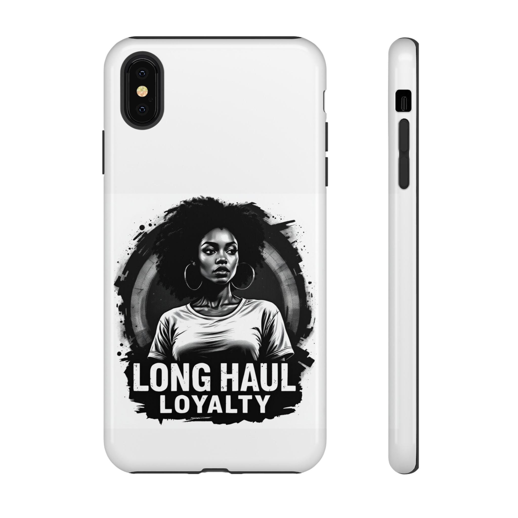 Phone Case — "Long Haul Loyalty" Black & White Portrait Protective Case