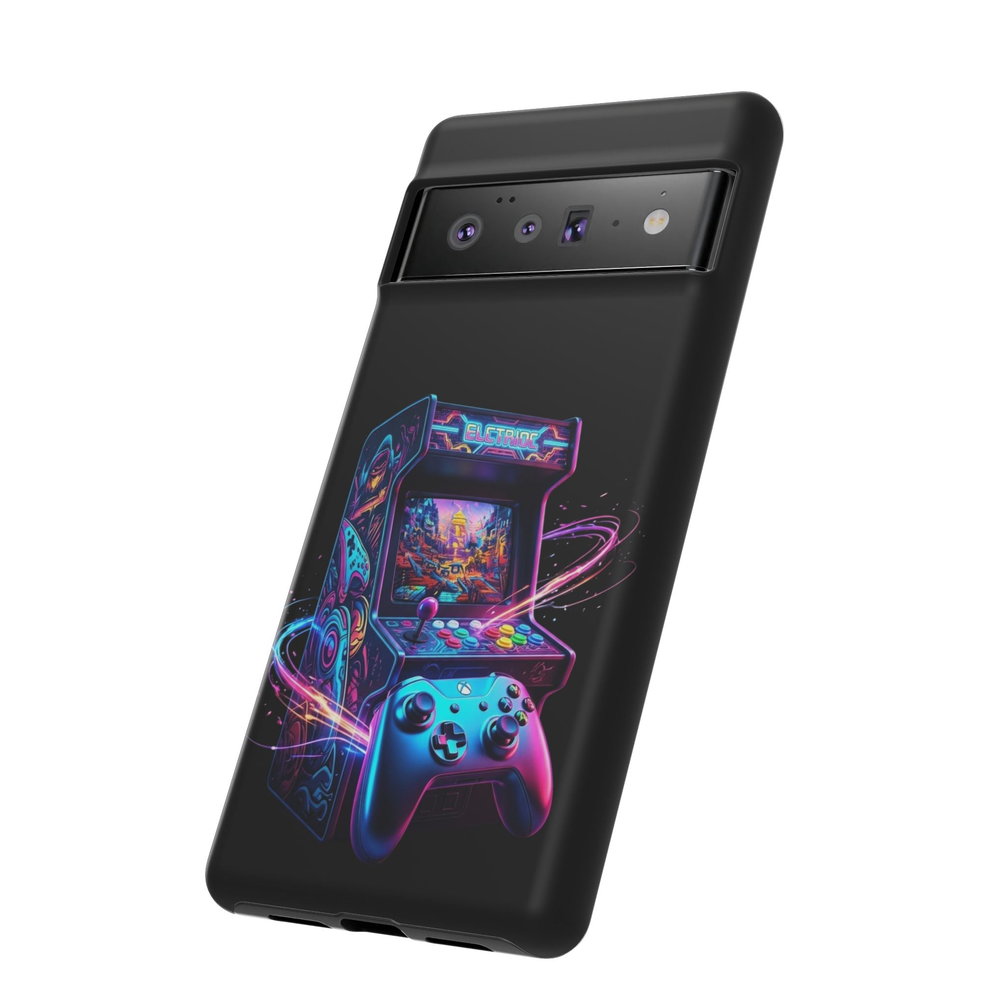 Retro Arcade Phone Case — Neon Gaming Controller Design