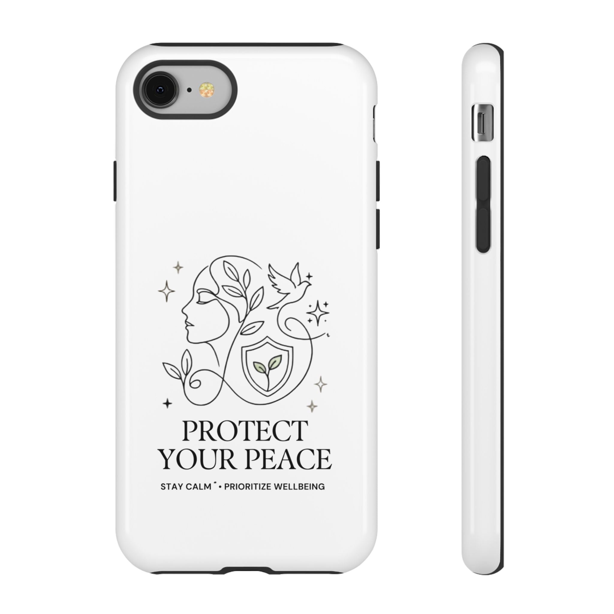 Protect Your Peace Phone Case – Minimalist Wellness iPhone Cover