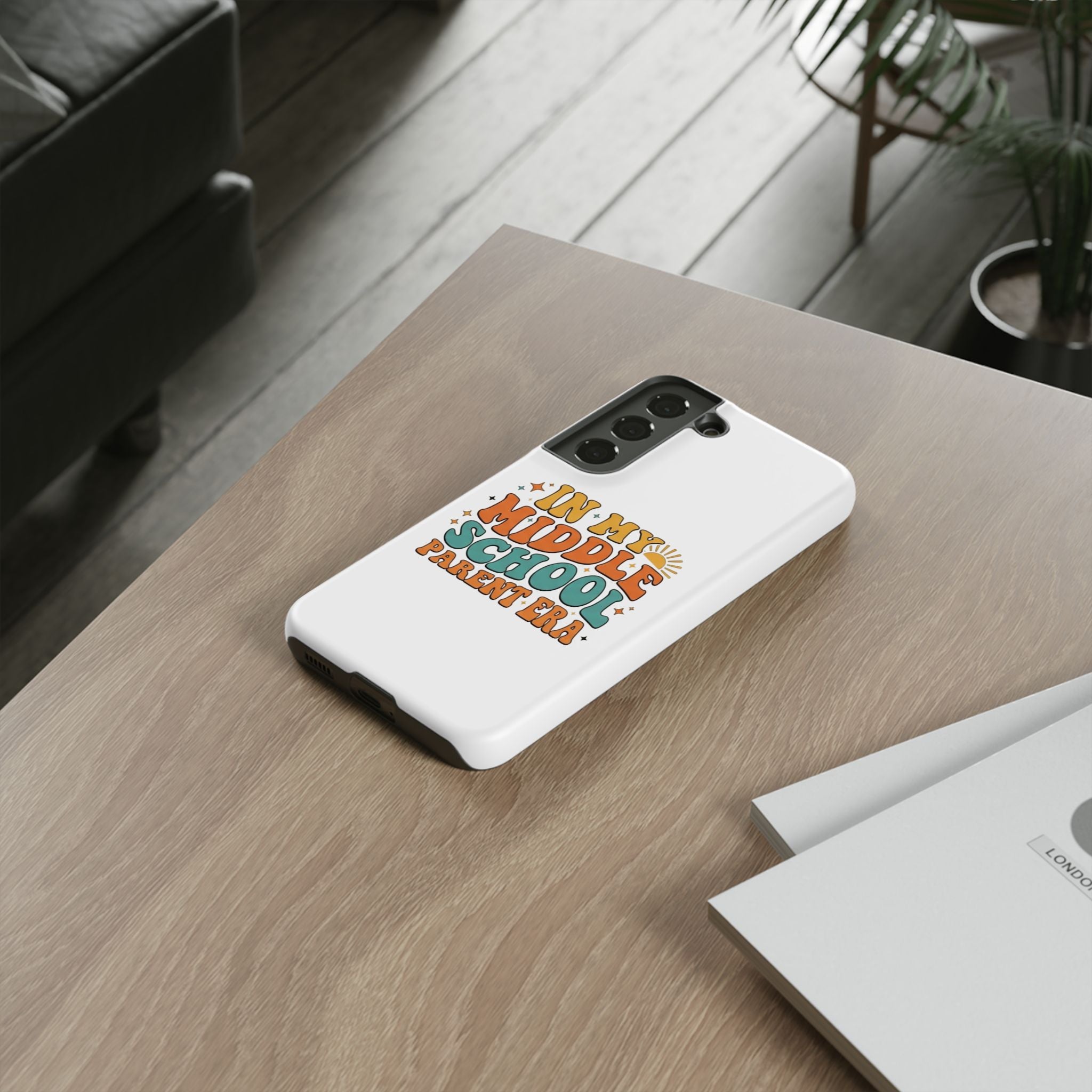 Middle School Parent Phone Case — "In My Middle School Parent Era" Retro Design