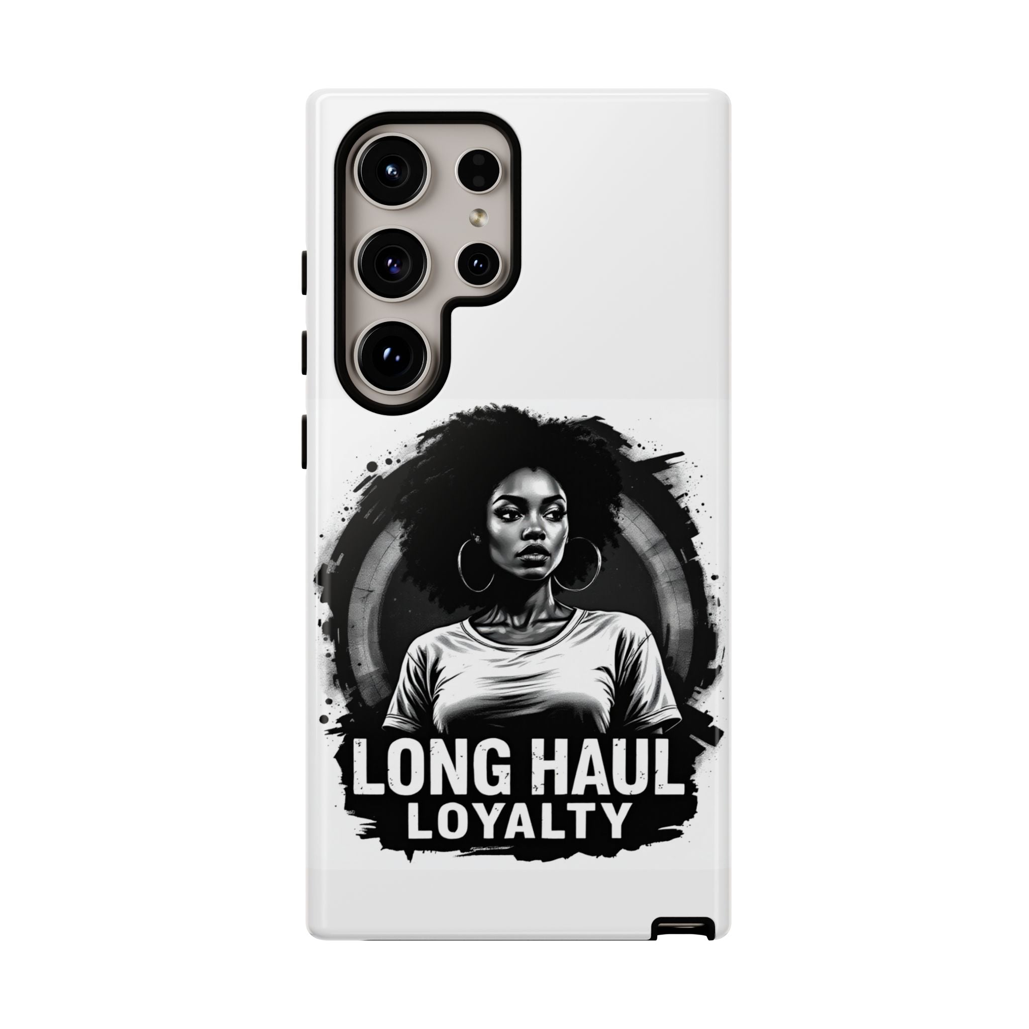 Phone Case — "Long Haul Loyalty" Black & White Portrait Protective Case