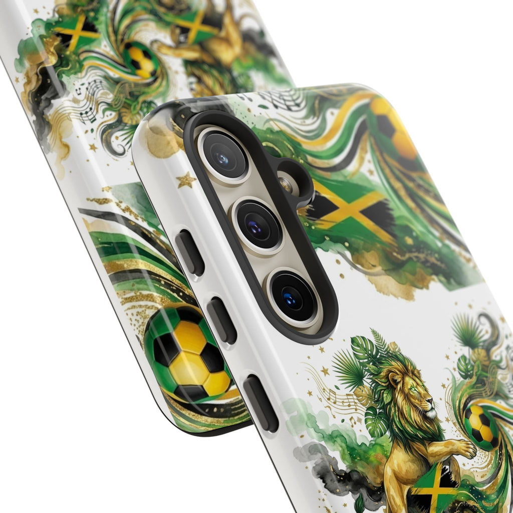 Jamaica Lion Phone Case — Jamaican Flag Rasta Protective Tough Case