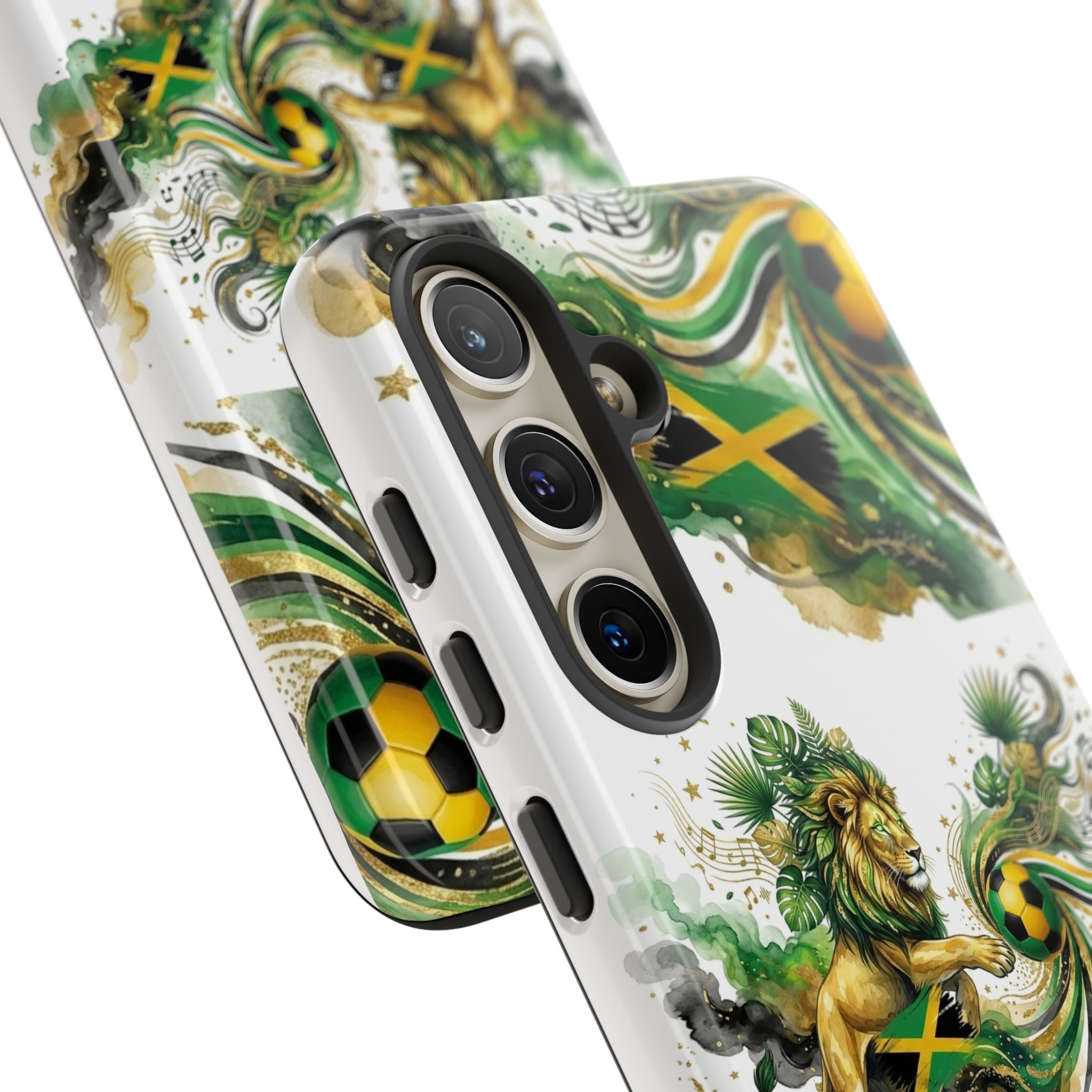 Jamaica Lion Phone Case — Jamaican Flag Rasta Protective Tough Case