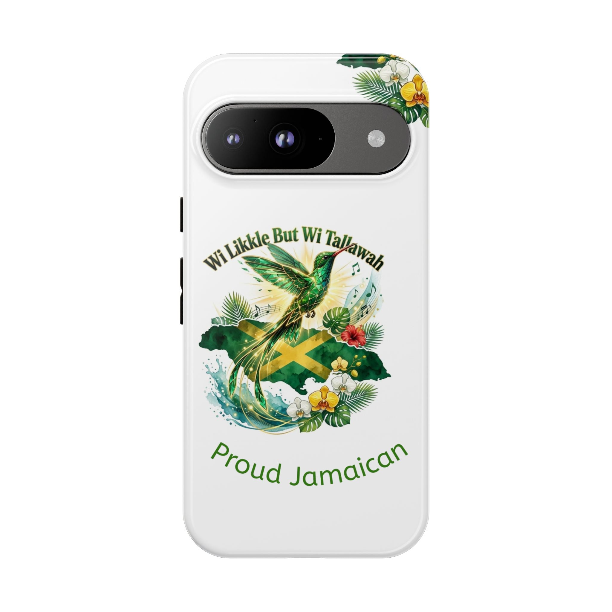 Jamaica Hummingbird Phone Case — “Wi Likkle But Wi Tallawah” Tropical Protective Cover