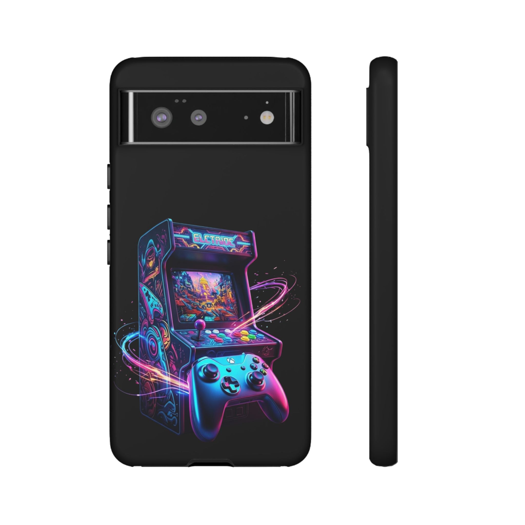 Retro Arcade Phone Case — Neon Gaming Controller Design