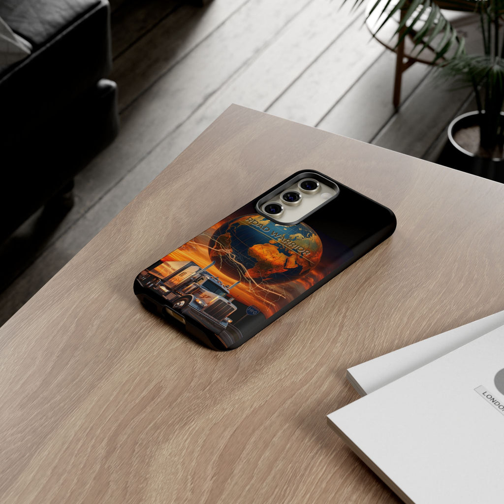 Truck Driver Phone Case — 'Global Road Warrior' Semi Truck Globe Tough Phone Cover
