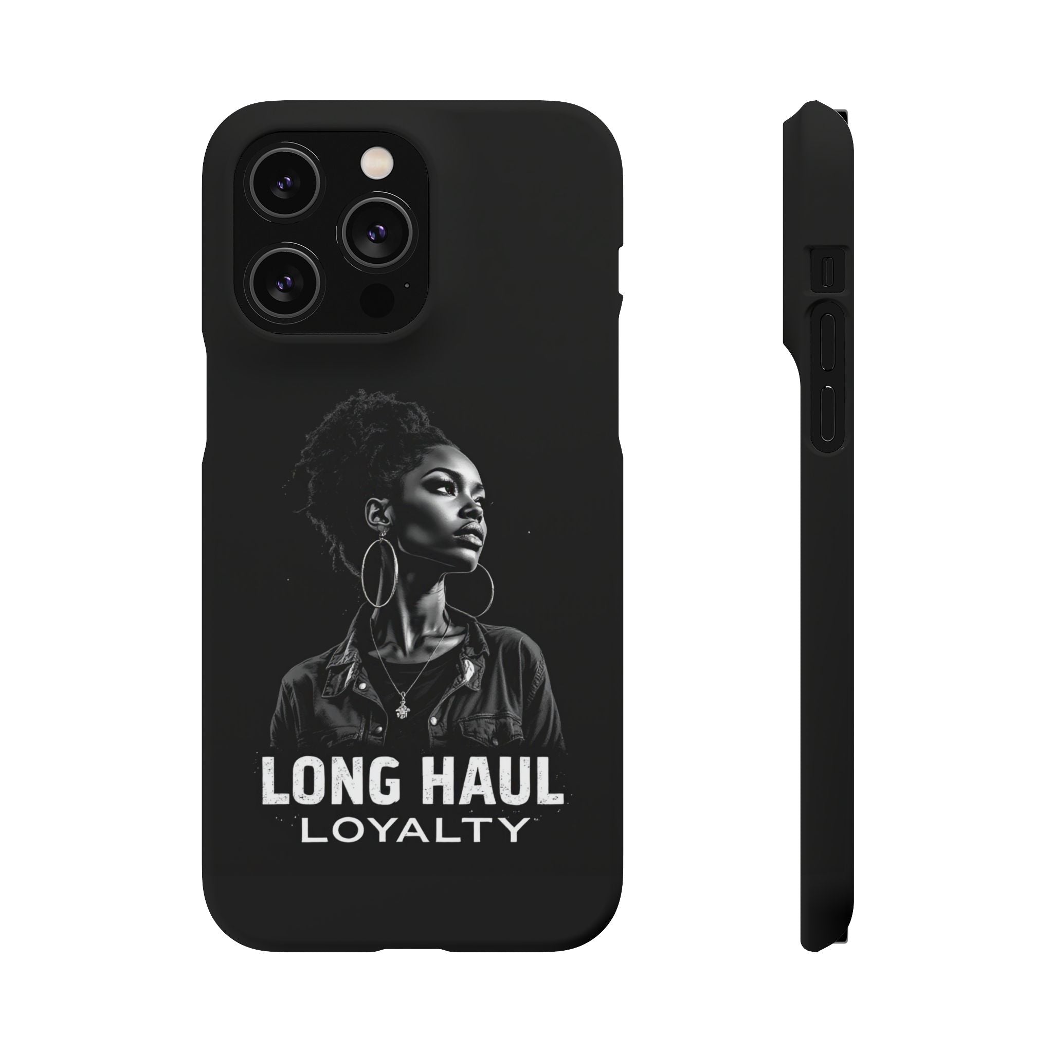 Phone Case — "Long Haul Loyalty" Black Portrait Snap Case