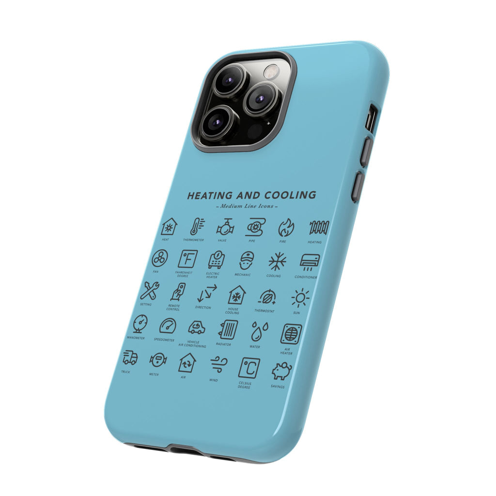 Heating and Cooling Icons Phone Case – HVAC Technician Protective Phone Cover