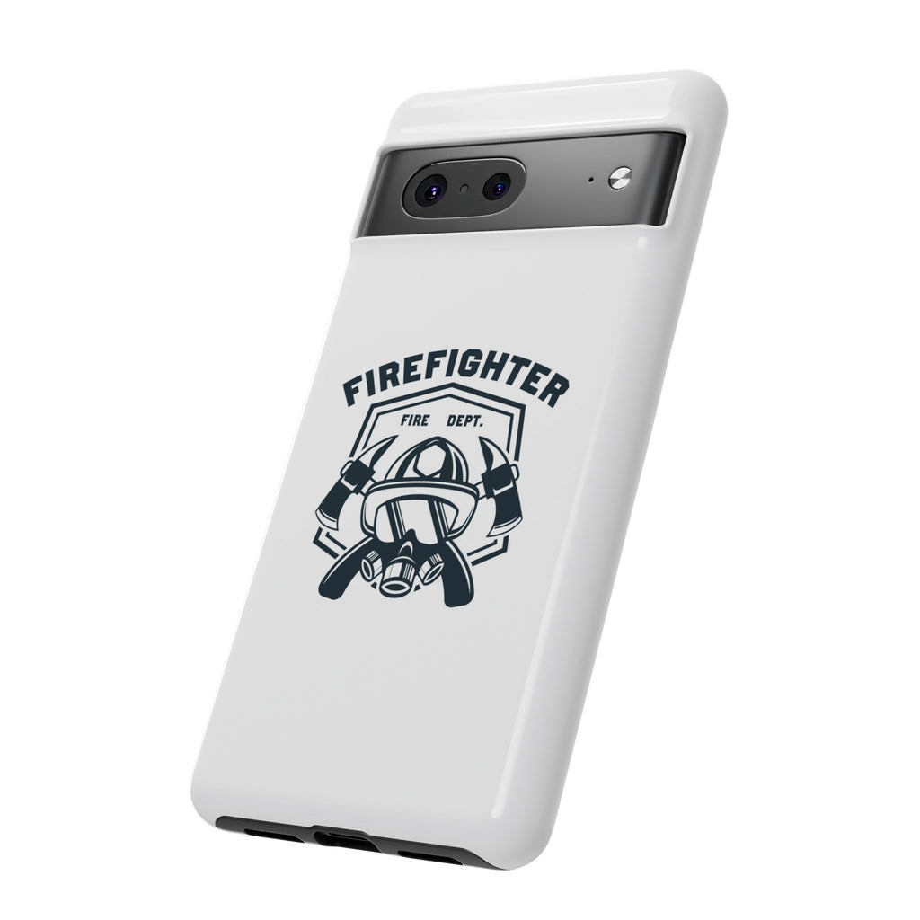 Firefighter Tough Phone Case — Fire Dept Helmet & Axes Protective Cover