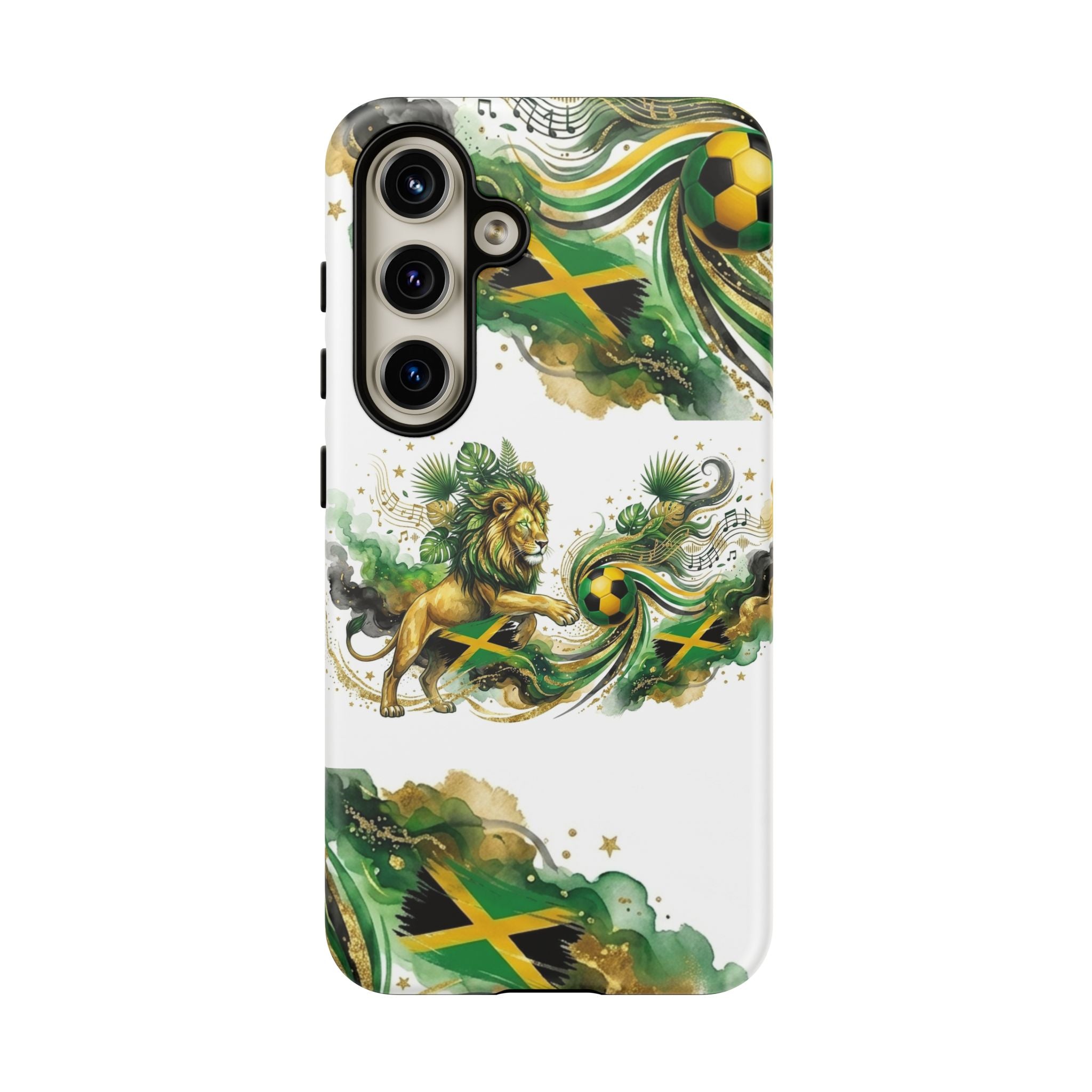 Jamaica Lion Phone Case — Jamaican Flag Rasta Protective Tough Case