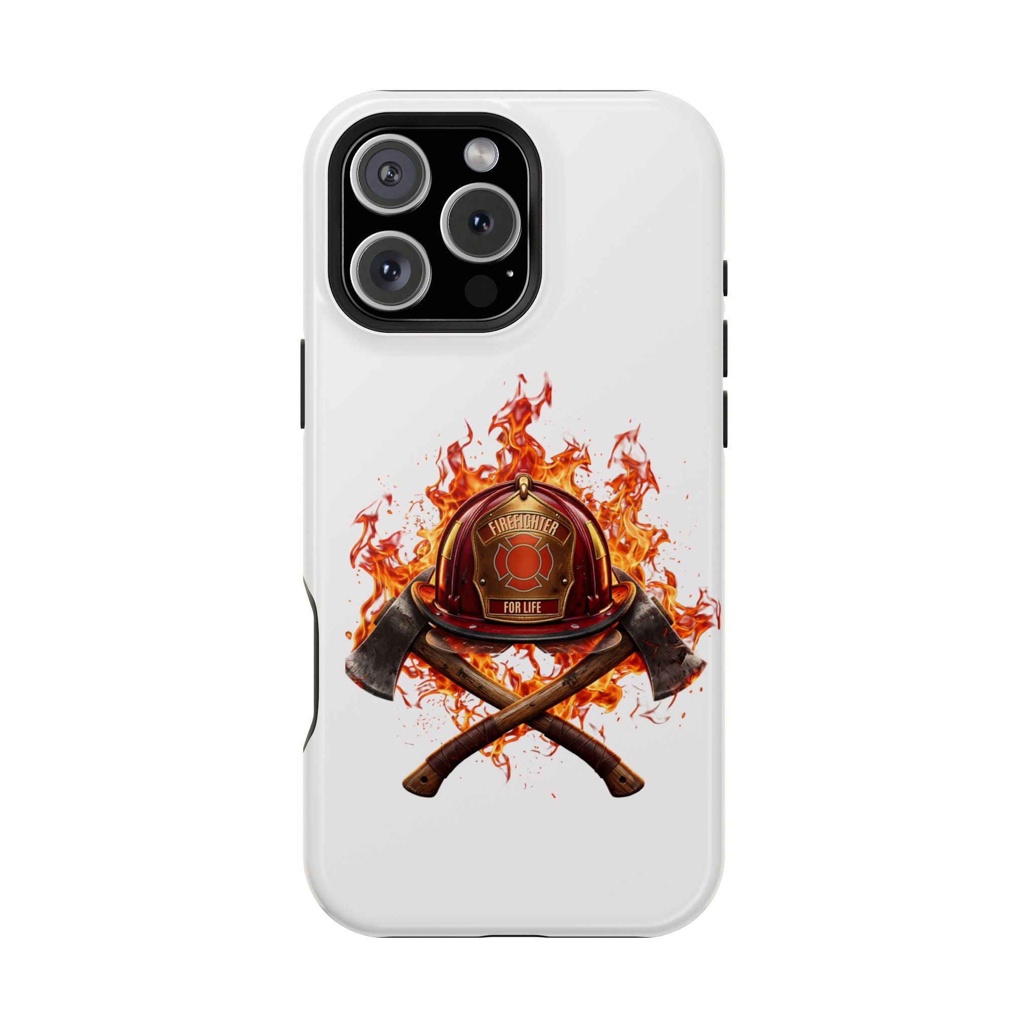 Firefighter Helmet Flames Phone Case — Station 117 Magnetic Impact-Resistant Case