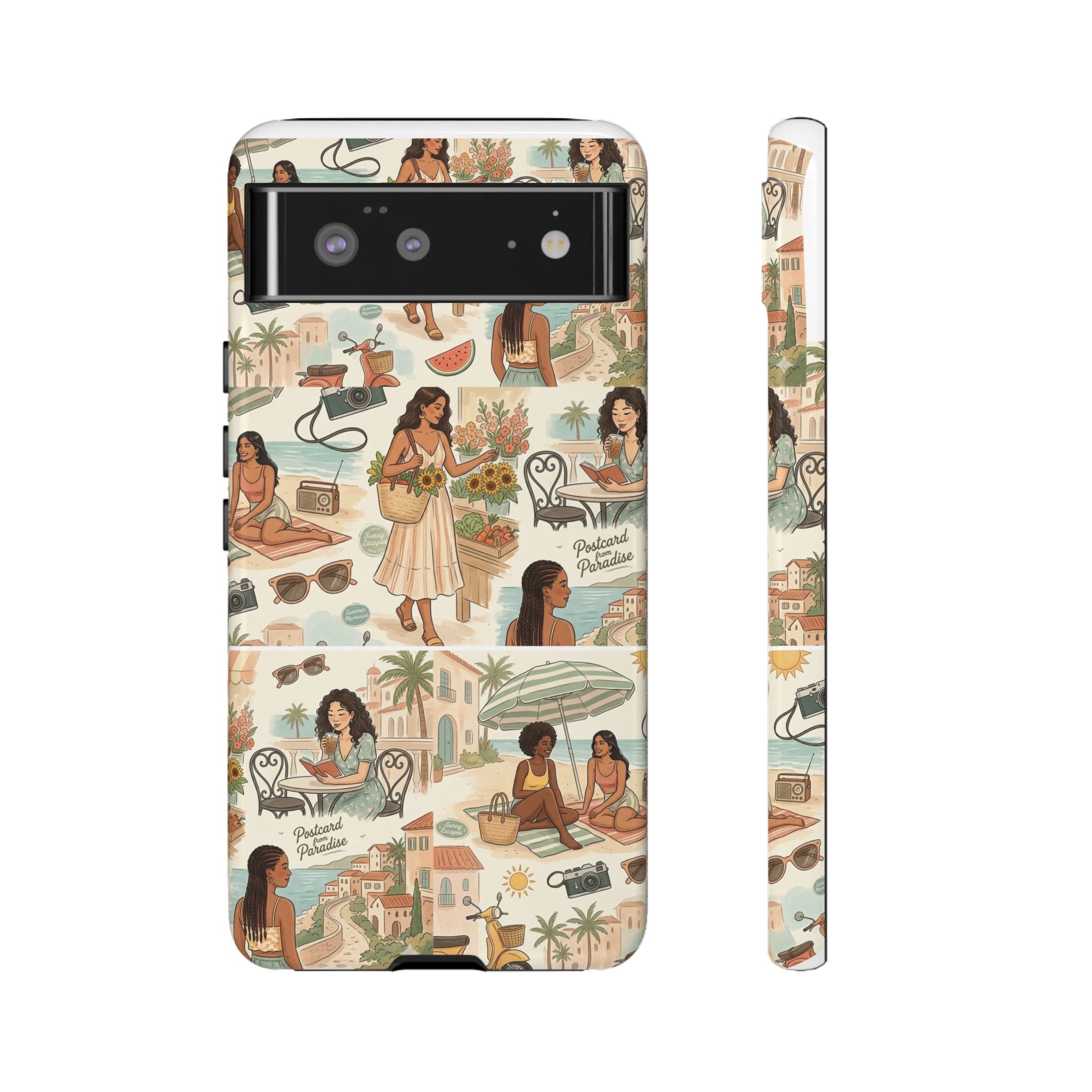 Tropical Vacation Phone Case — Vintage Beach Women Pattern