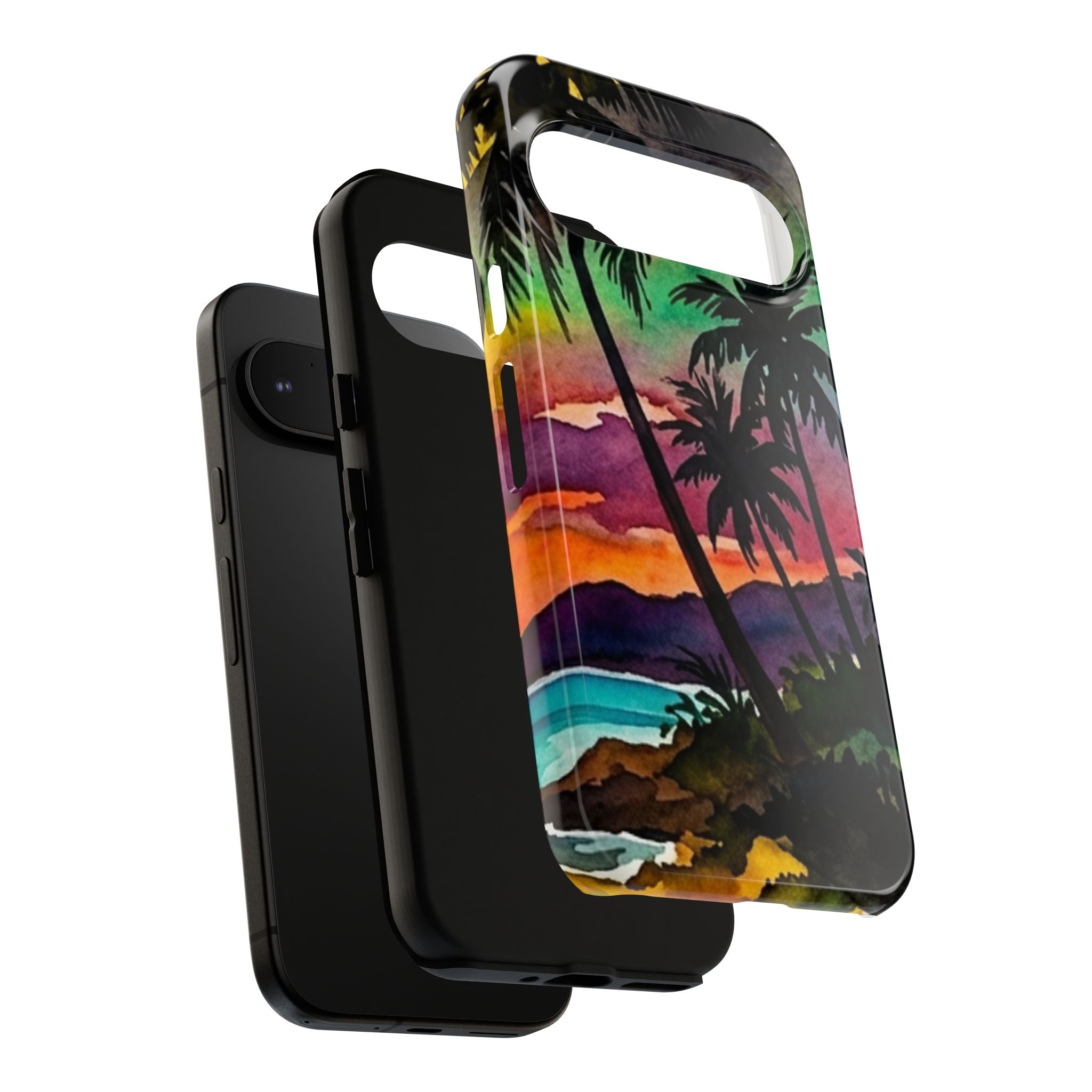 Tropical Sunset Phone Case – Palm Tree Beach Protective Cover