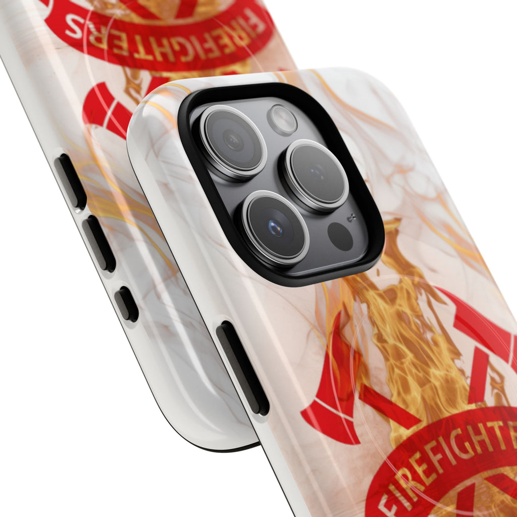 Firefighter Emblem Tough Magnetic Phone Case — Flame Design