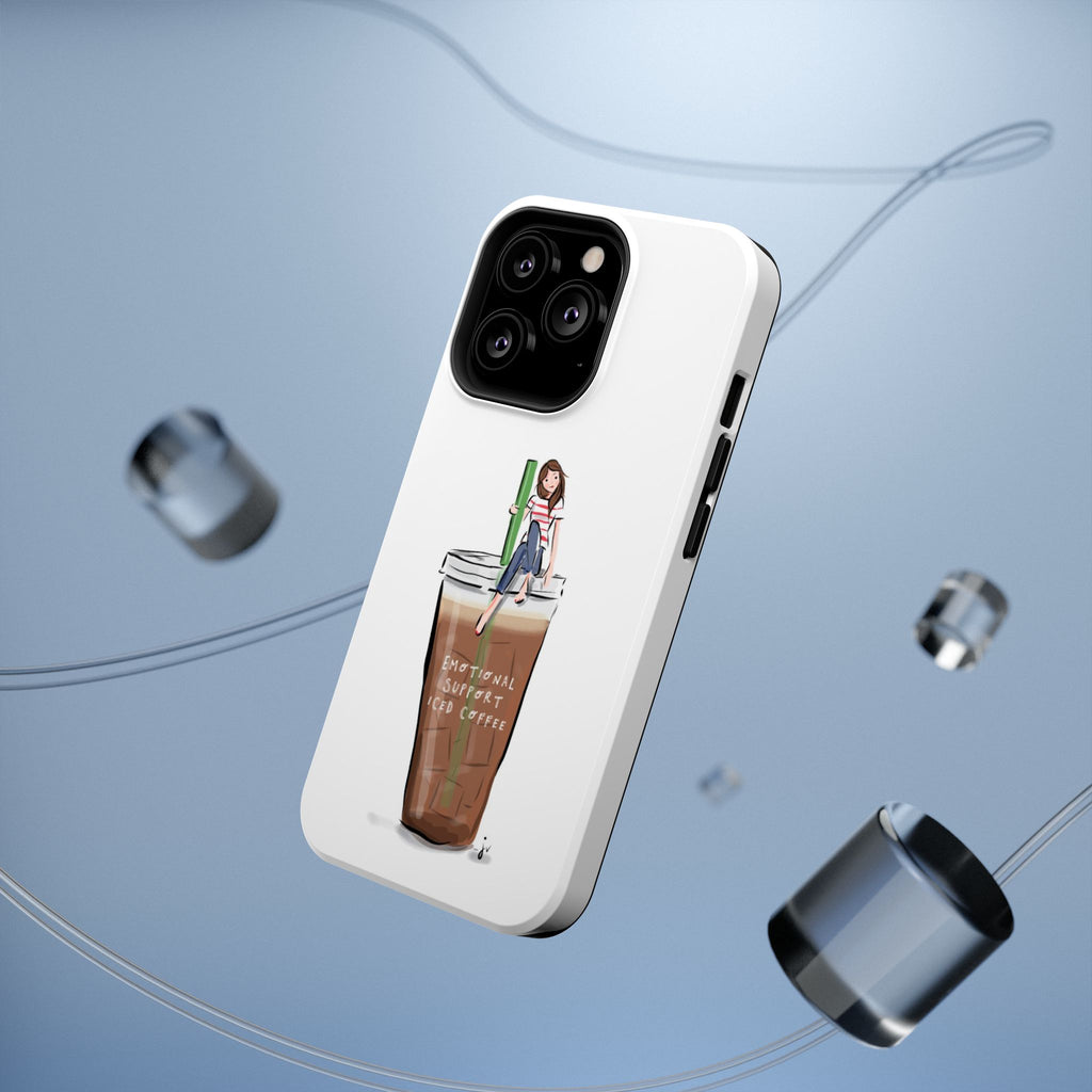 Iced Coffee & Me Phone Case — Cute Illustration 'Emotional Support Iced Coffee' Impact-Resistant Case