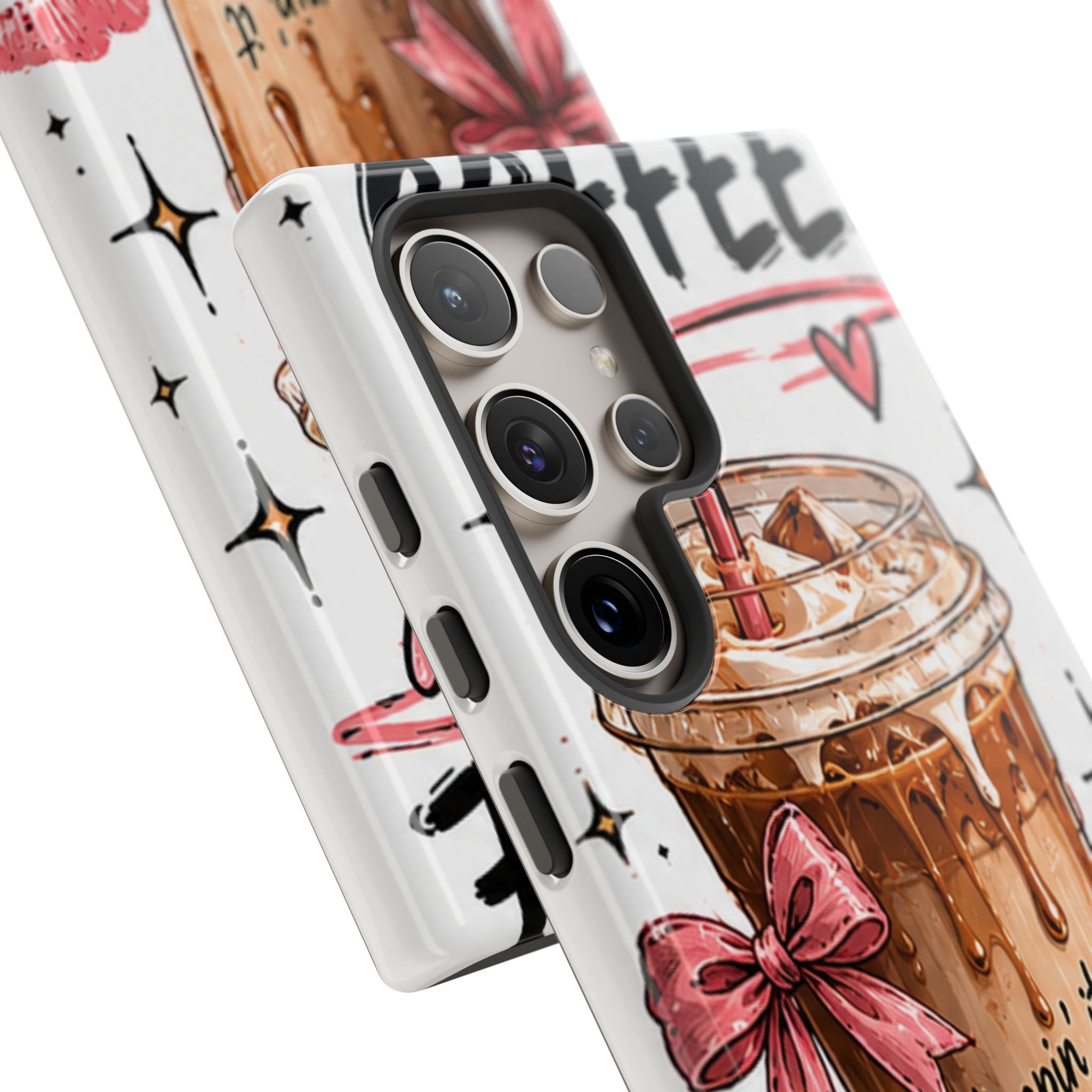 Phone Case — "Keepin' It Cute & Caffeinated" Iced Coffee Design