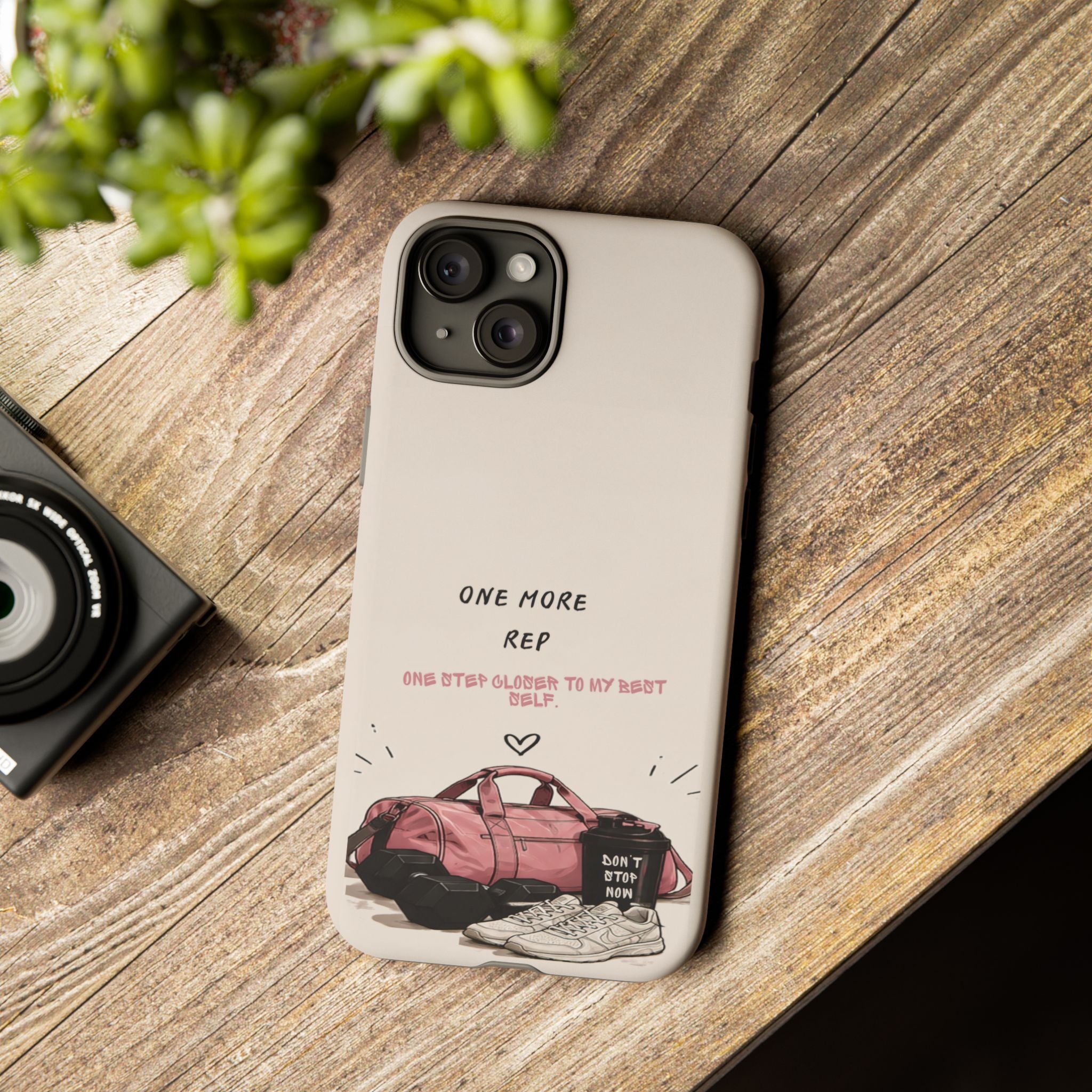 Gym Phone Case — "One More Rep" Workout Duffle & Sneakers Protective Case