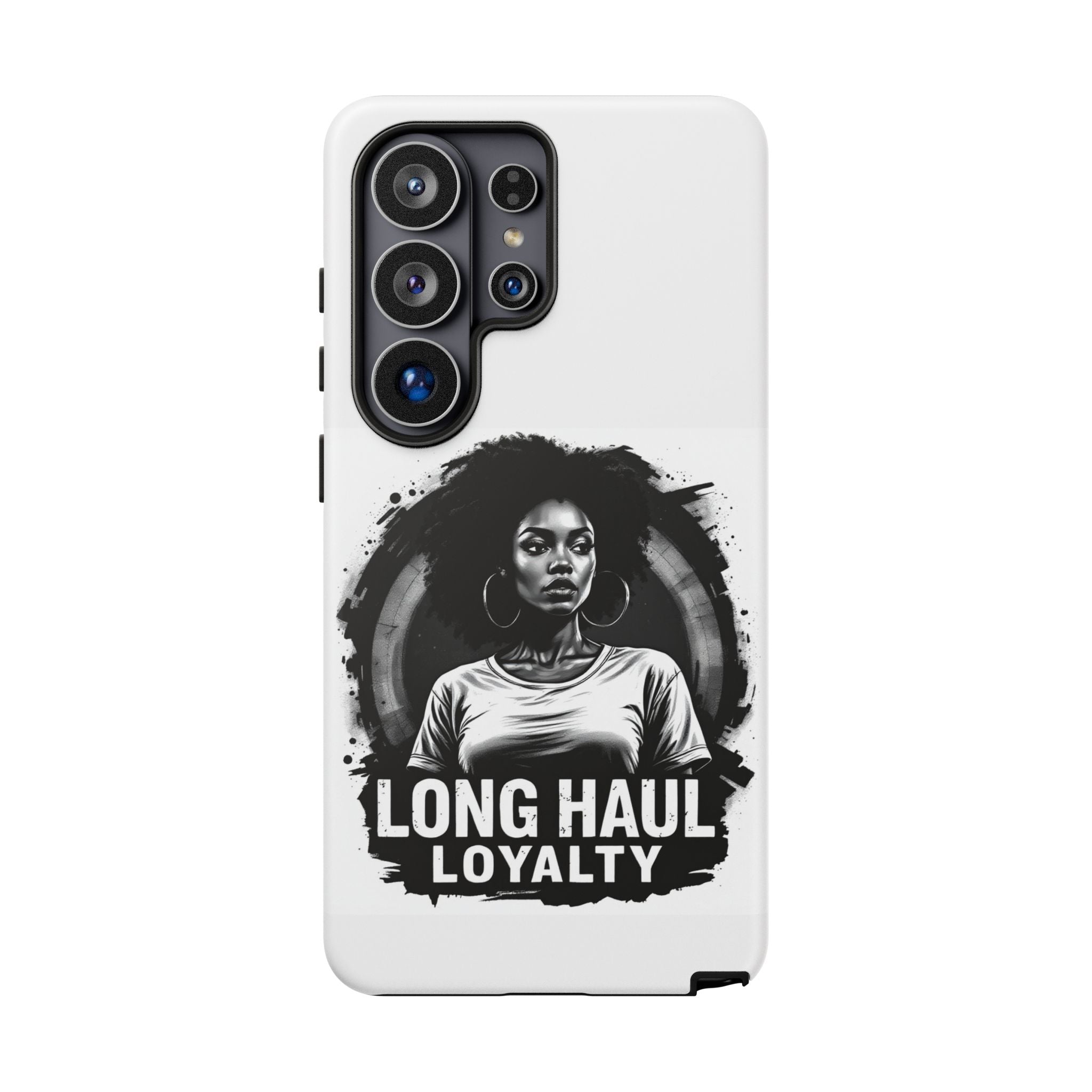 Phone Case — "Long Haul Loyalty" Black & White Portrait Protective Case