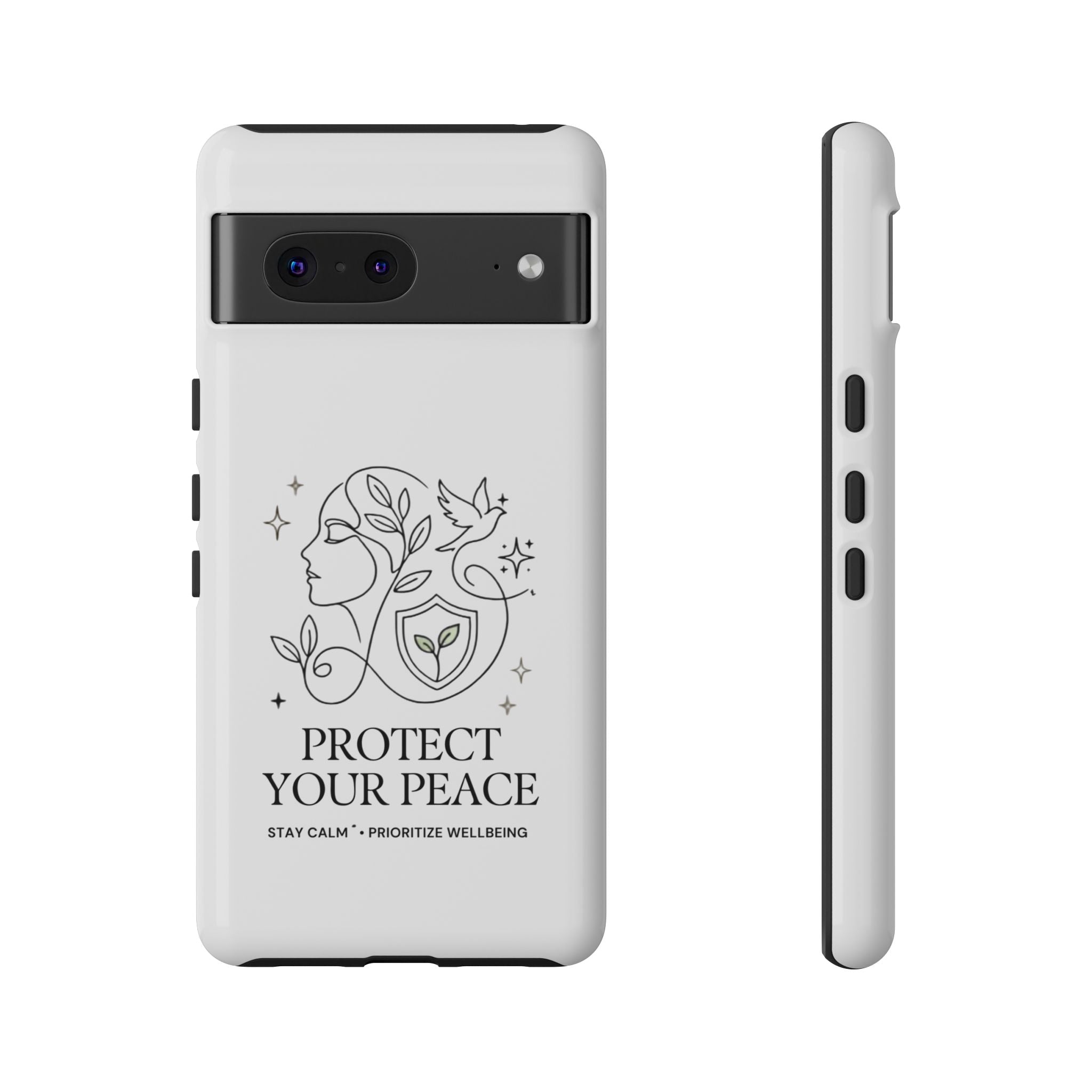 Protect Your Peace Phone Case – Minimalist Wellness iPhone Cover