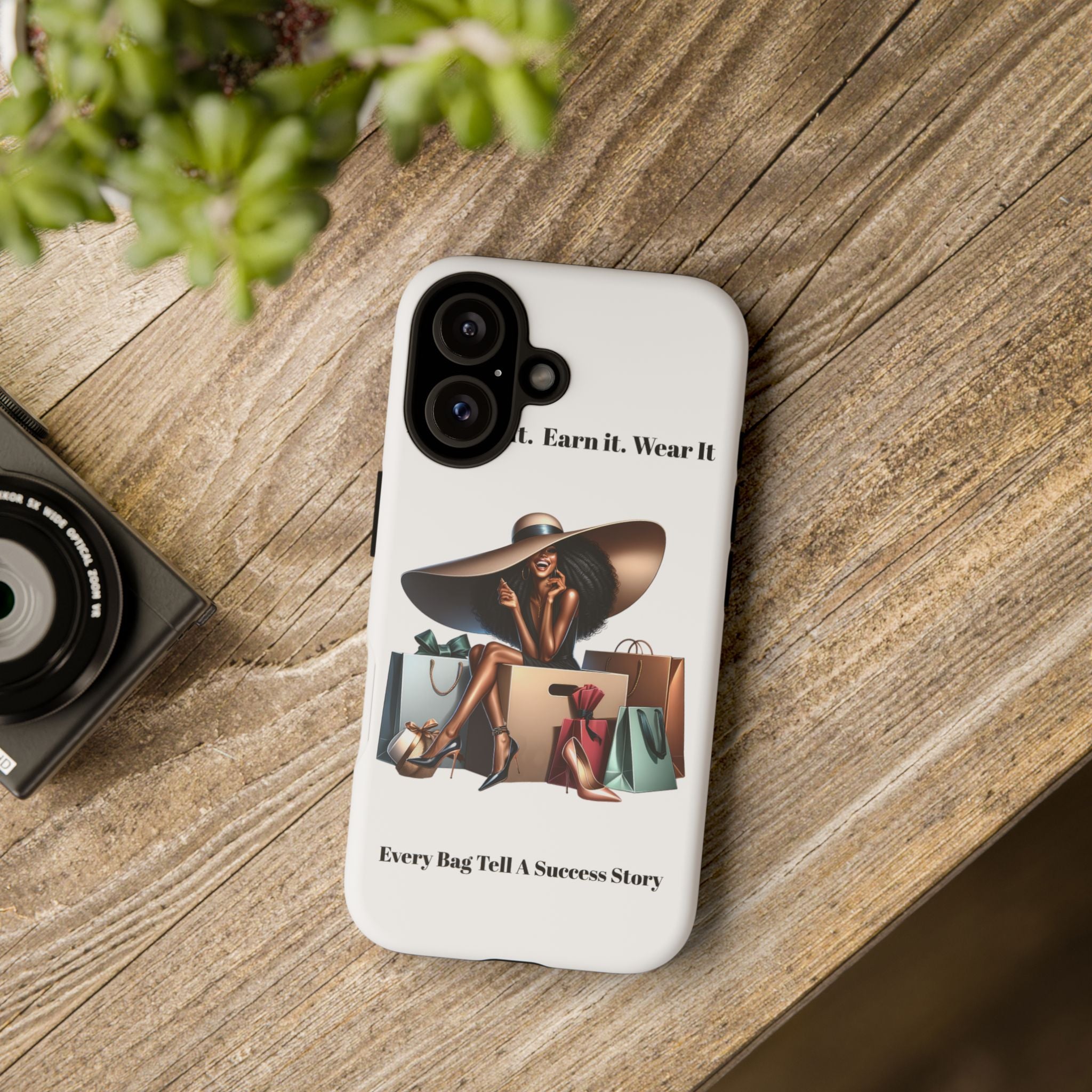 Phone Case - "Manifest It. Earn It. Wear It." Chic Shopper Design