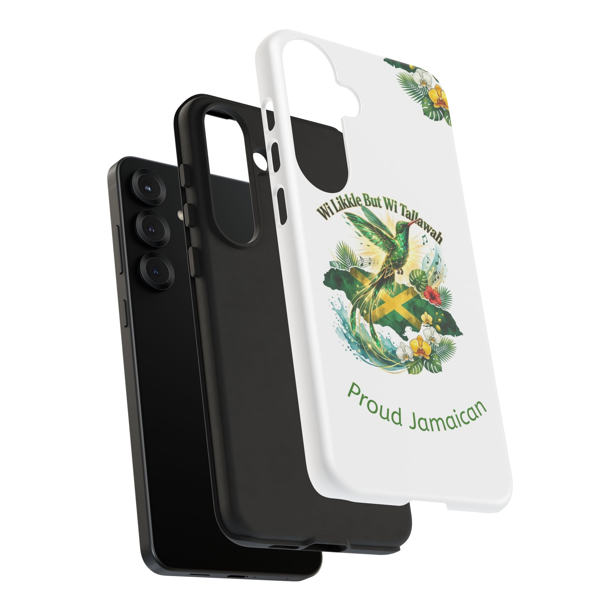 Jamaica Hummingbird Phone Case — “Wi Likkle But Wi Tallawah” Tropical Protective Cover