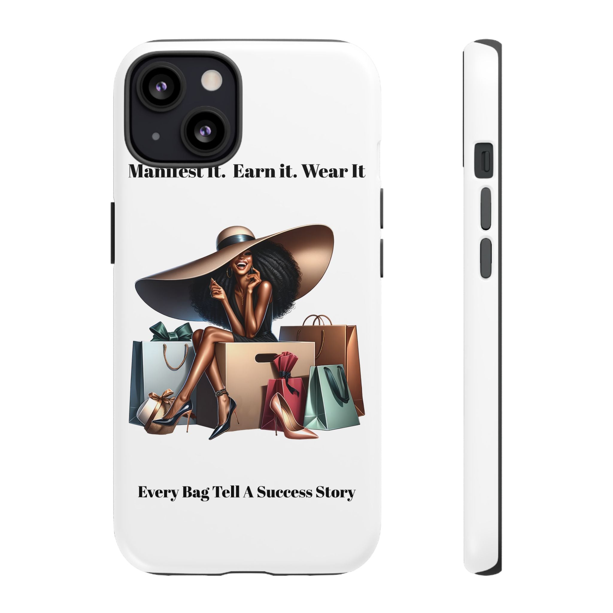 Phone Case - "Manifest It. Earn It. Wear It." Chic Shopper Design