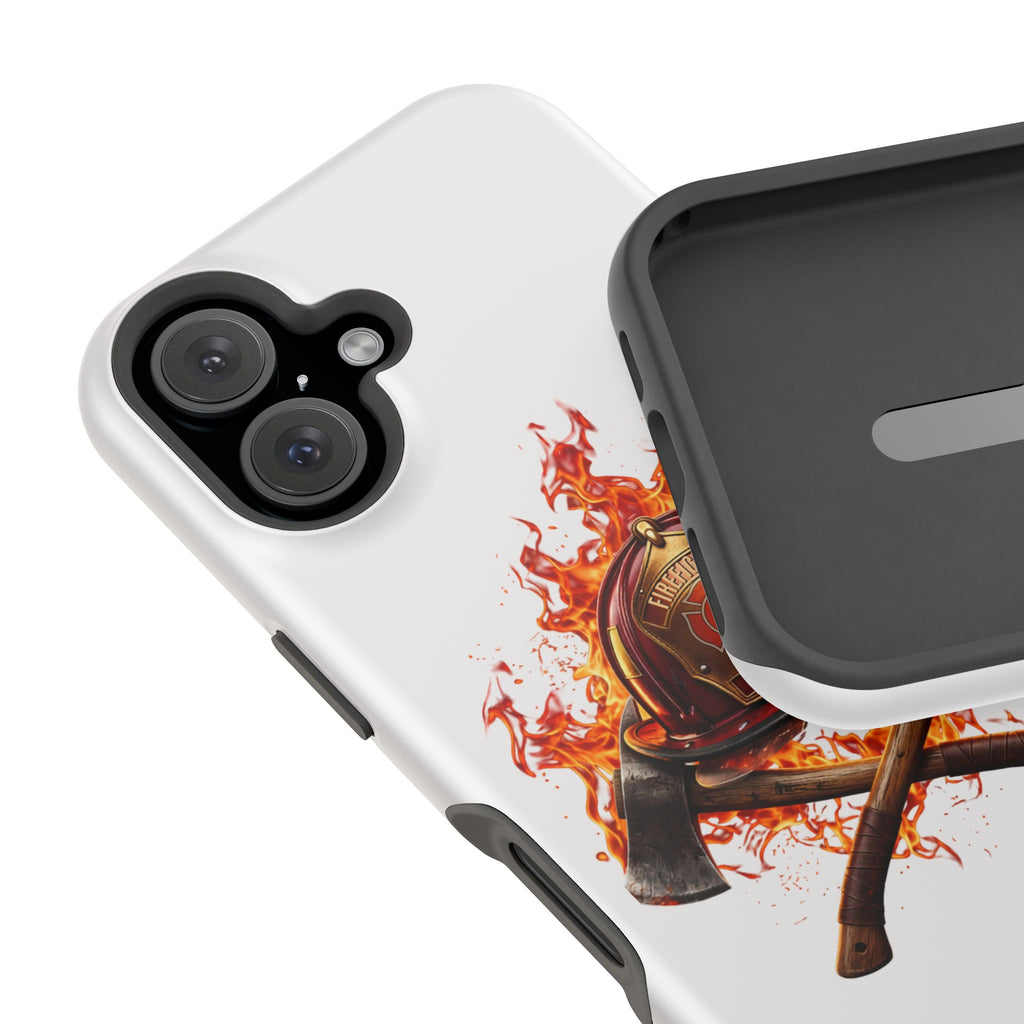 Firefighter Helmet Flames Phone Case — Station 117 Magnetic Impact-Resistant Case