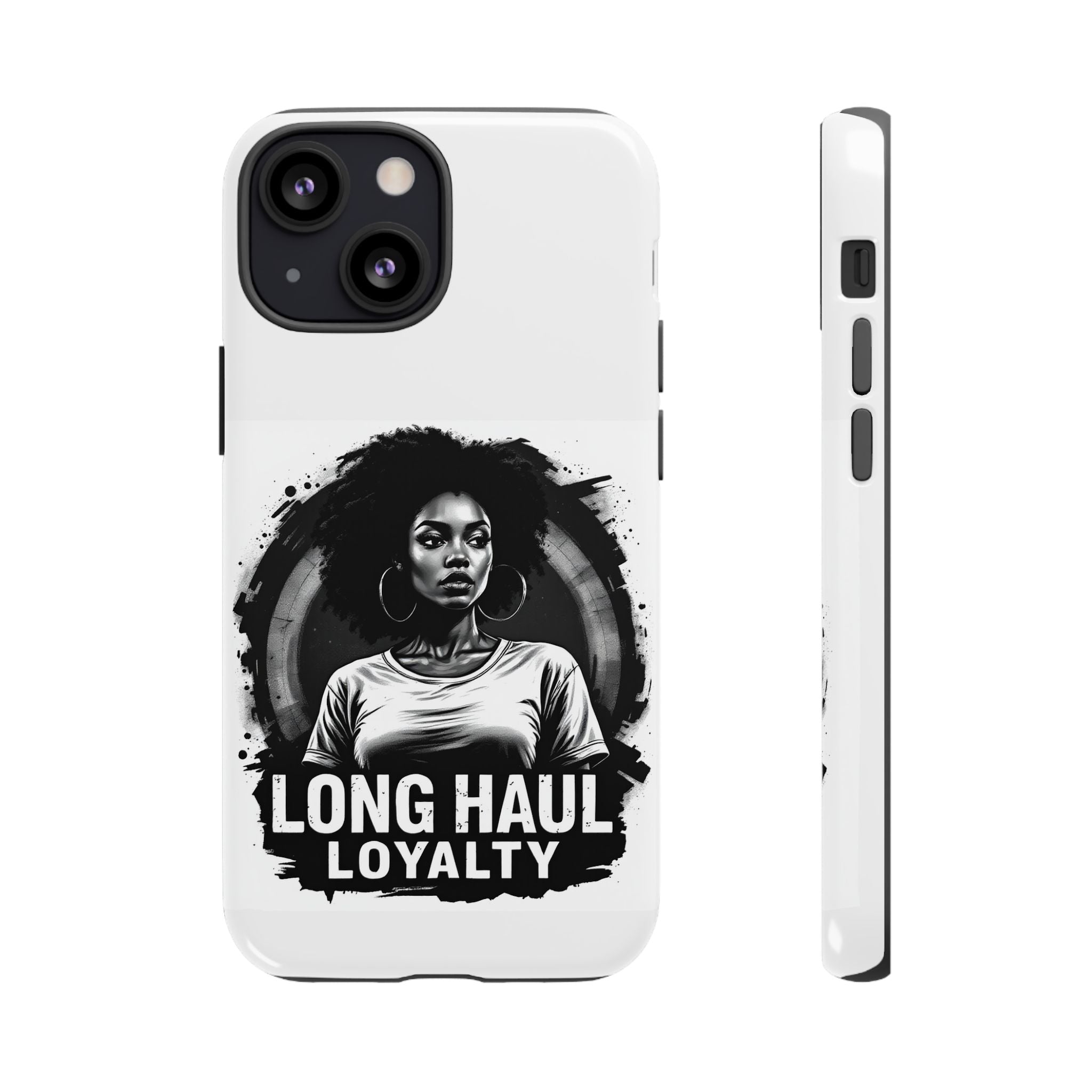 Phone Case — "Long Haul Loyalty" Black & White Portrait Protective Case