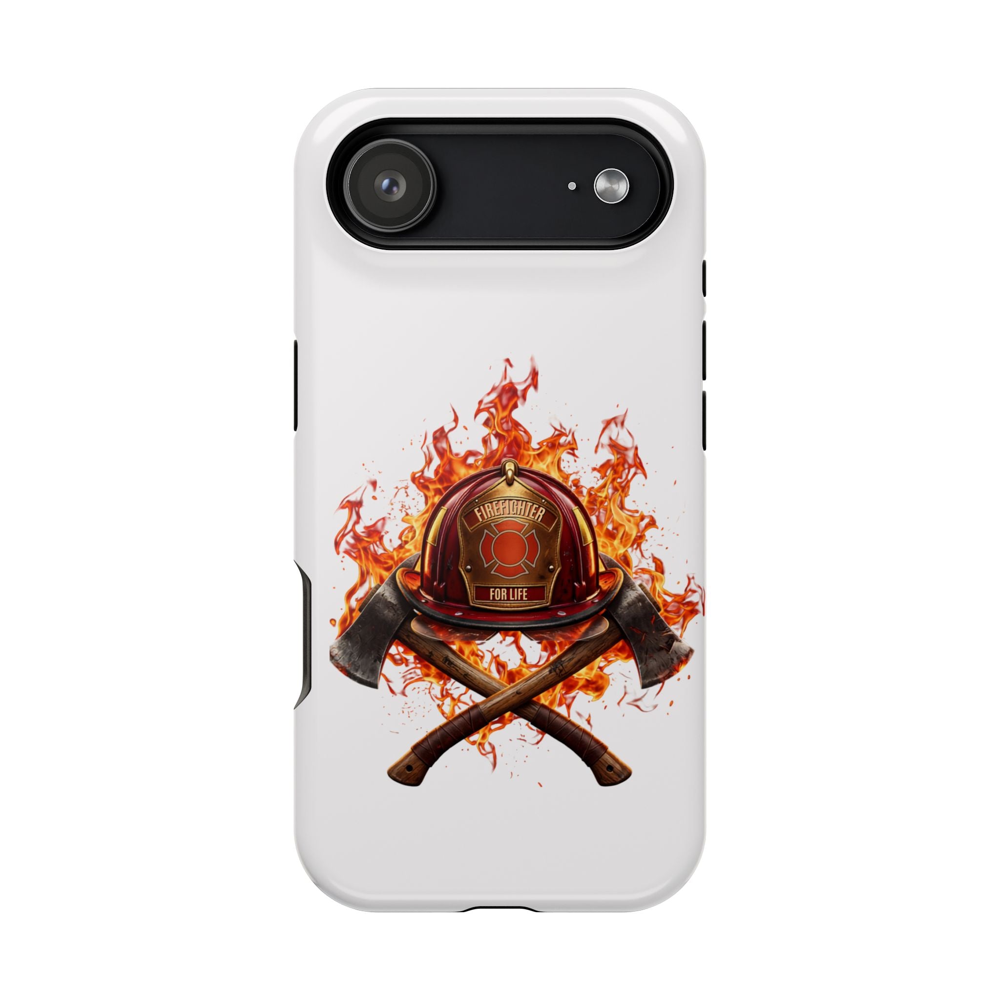 Firefighter Helmet Flames Phone Case — Station 117 Magnetic Impact-Resistant Case