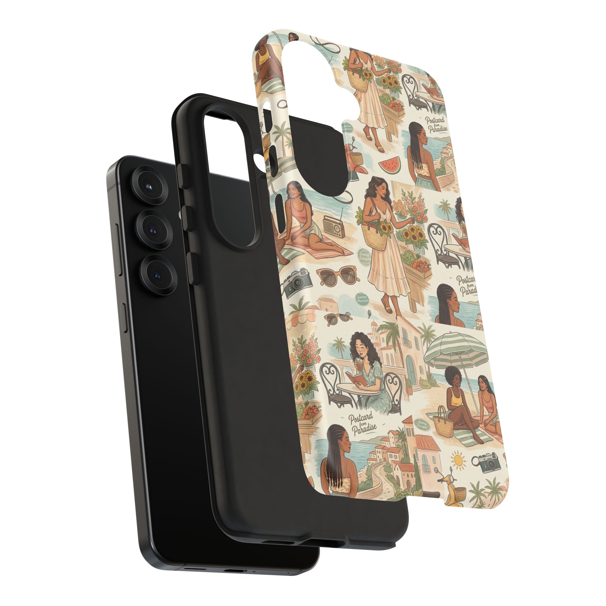 Tropical Vacation Phone Case — Vintage Beach Women Pattern
